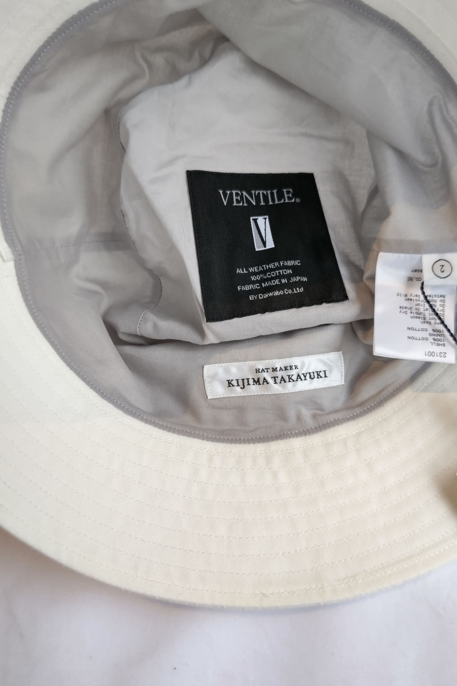 KIJIMA TAKAYUKI - ventile bucket hat -white- 23ss | asterisk