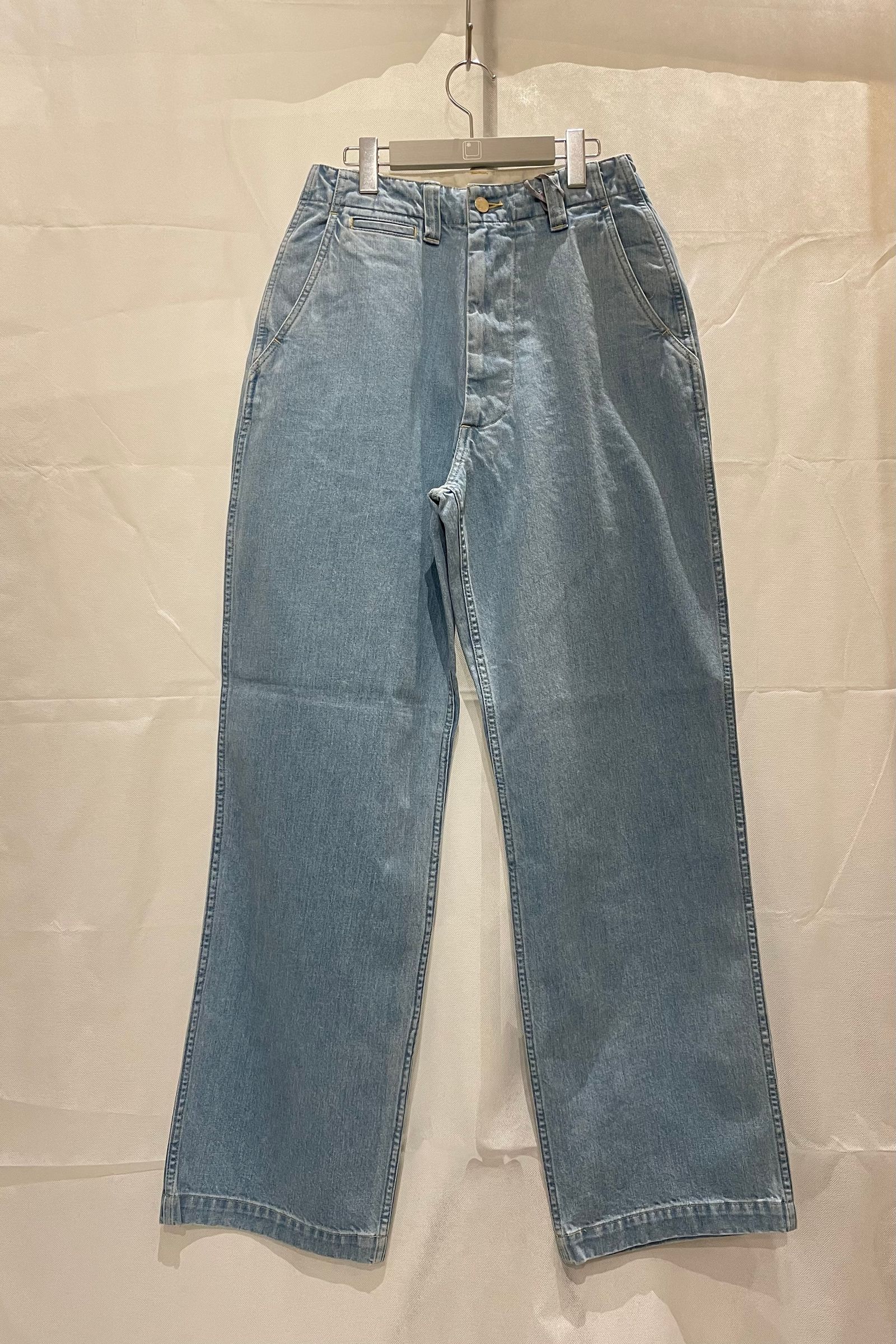 E.TAUTZ - field trousers -heavy wash bleach indigo- 22ss | asterisk