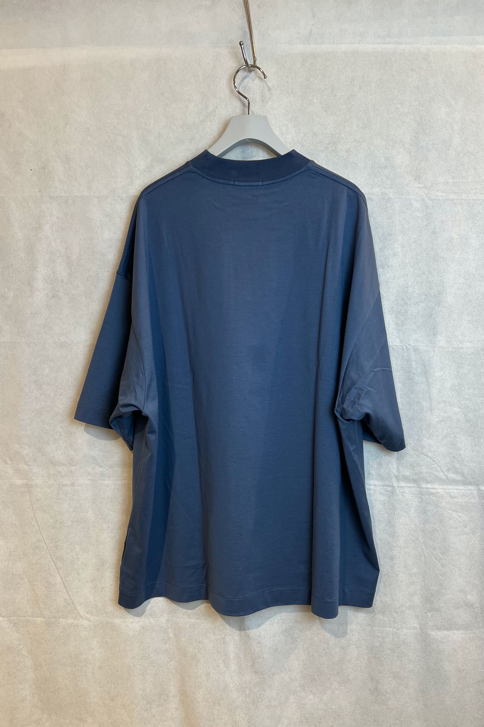 s/s mock neck t-shirt -blue-22ss - 3