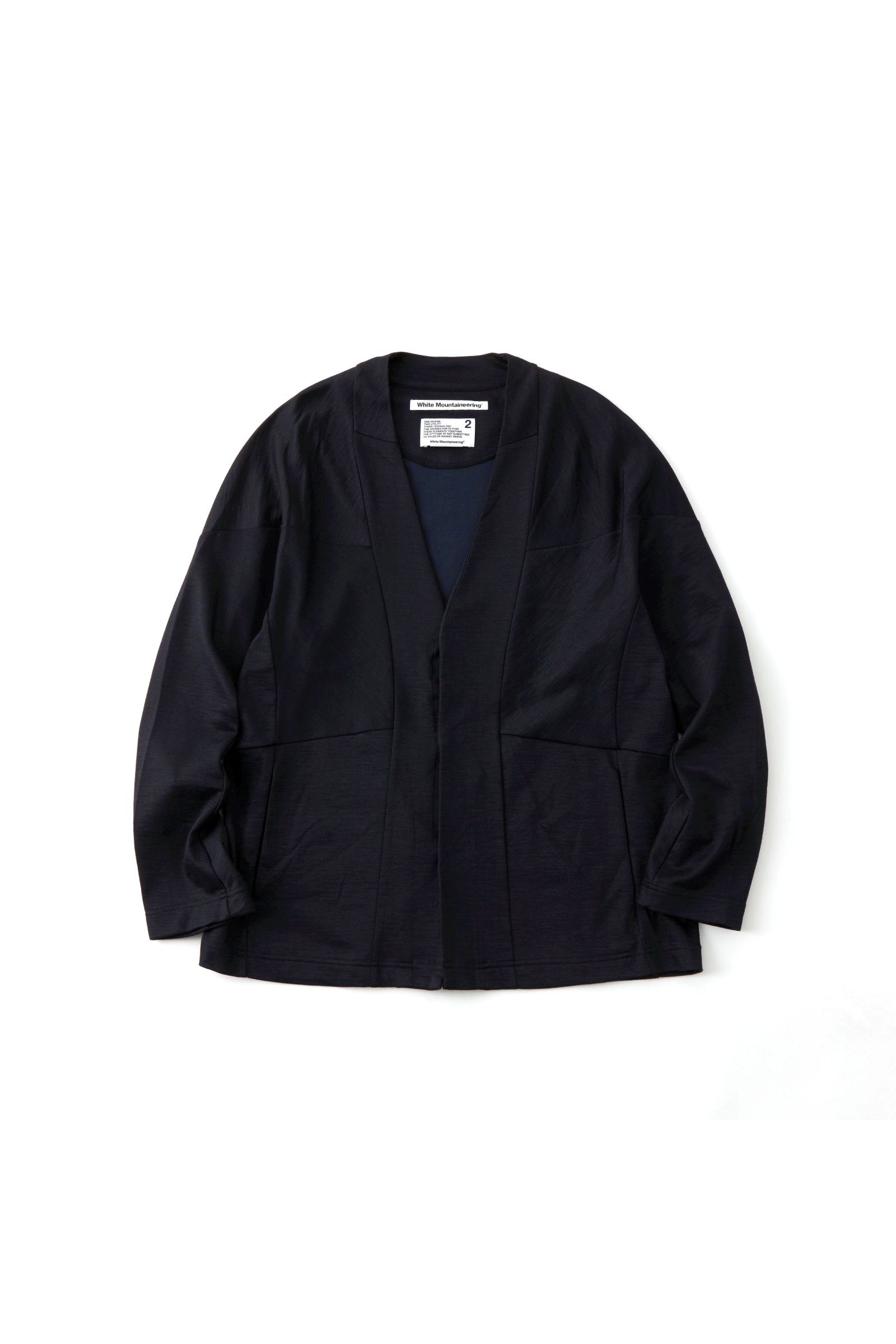 White Mountaineering - seersucker hanten shirts -navy- 22ss | asterisk