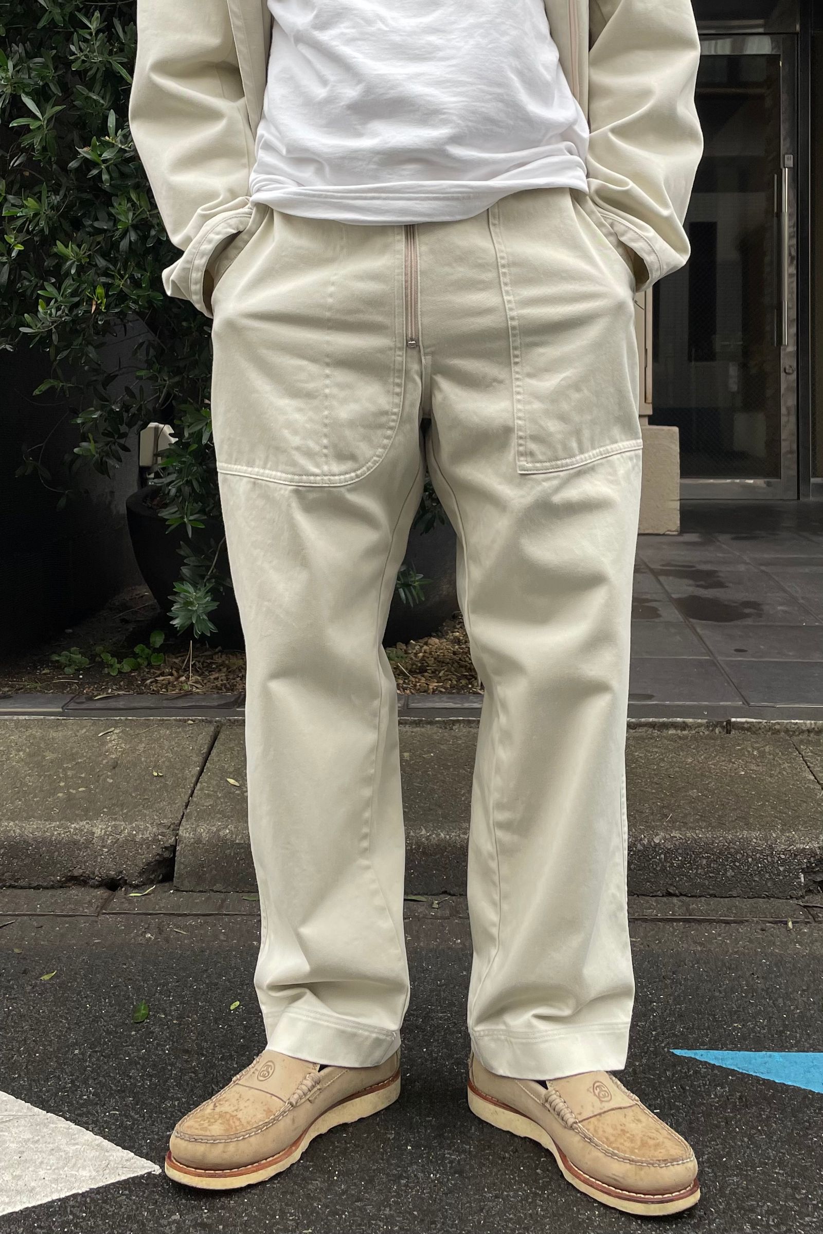 WEWILL - oz fatigue pants -ivory- 23ss | asterisk