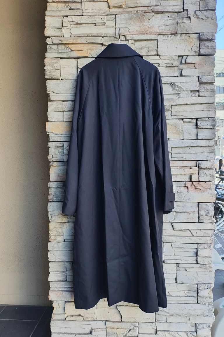 awasa - ウールギャバジンバルマカーンコート-Navy- 24aw men | asterisk 