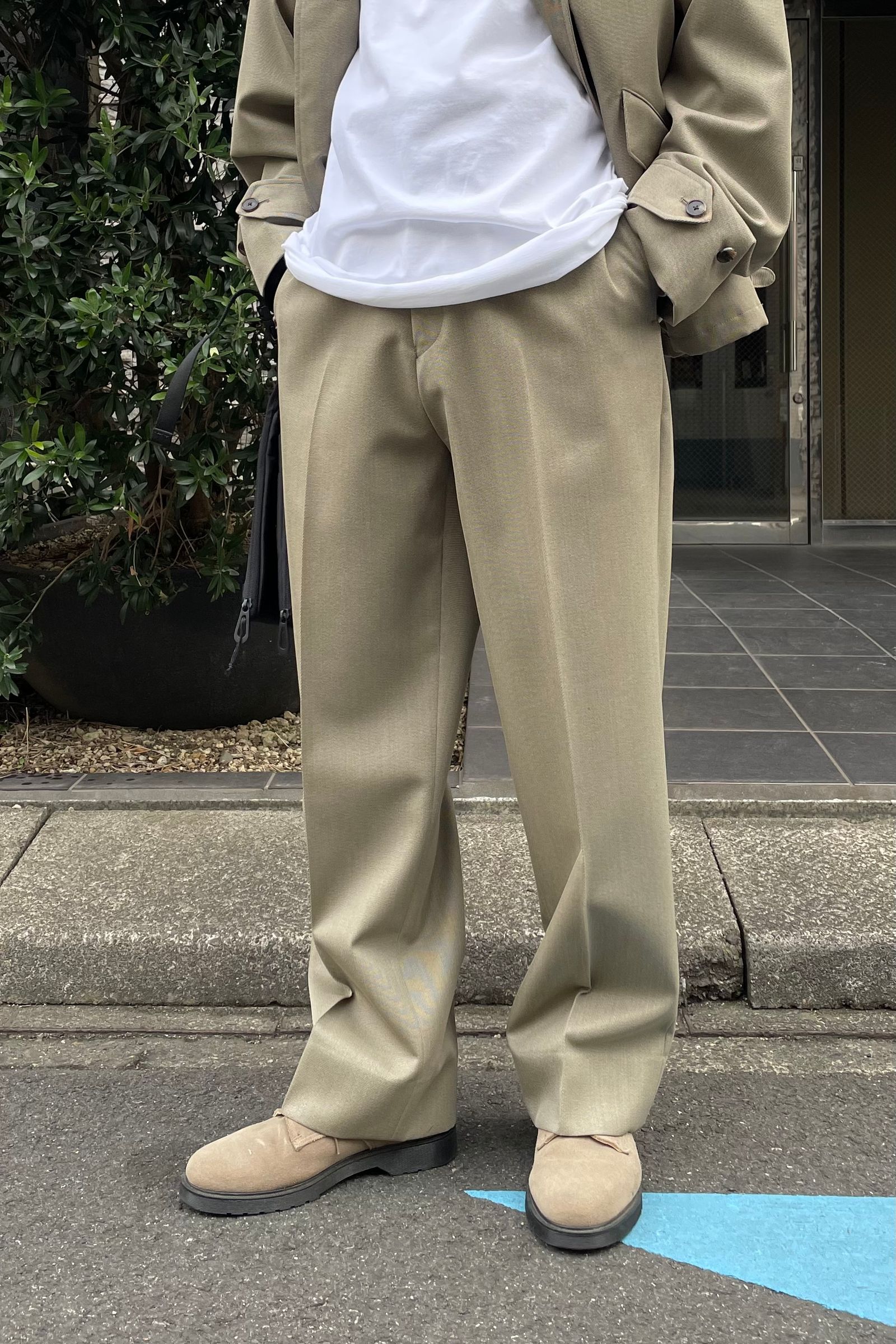 NICENESSa.presse Covert Cloth Trousers 23ss - スラックス