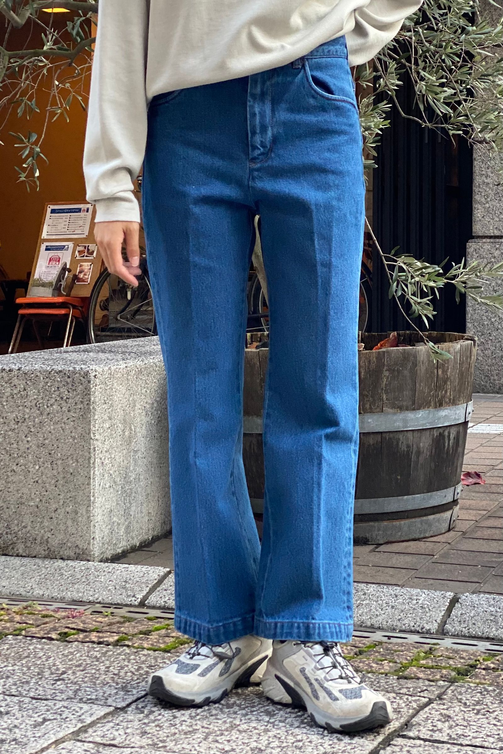 FARAH - ファーラー/フレアデニム/flare pants -navy- 22aw men | asterisk