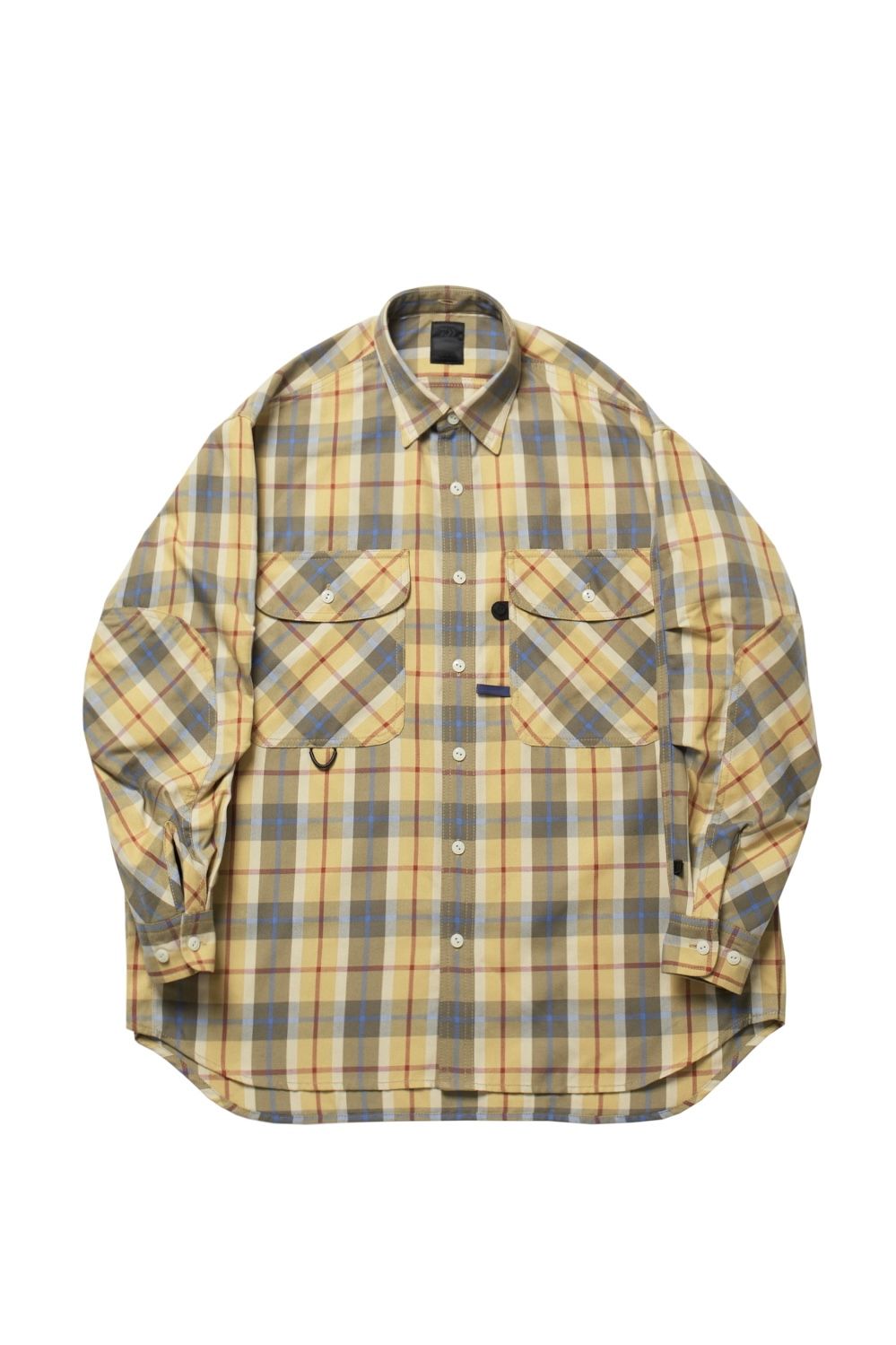 DAIWA PIER39 - women's tech 2way work shirts -mustard check- 23ss