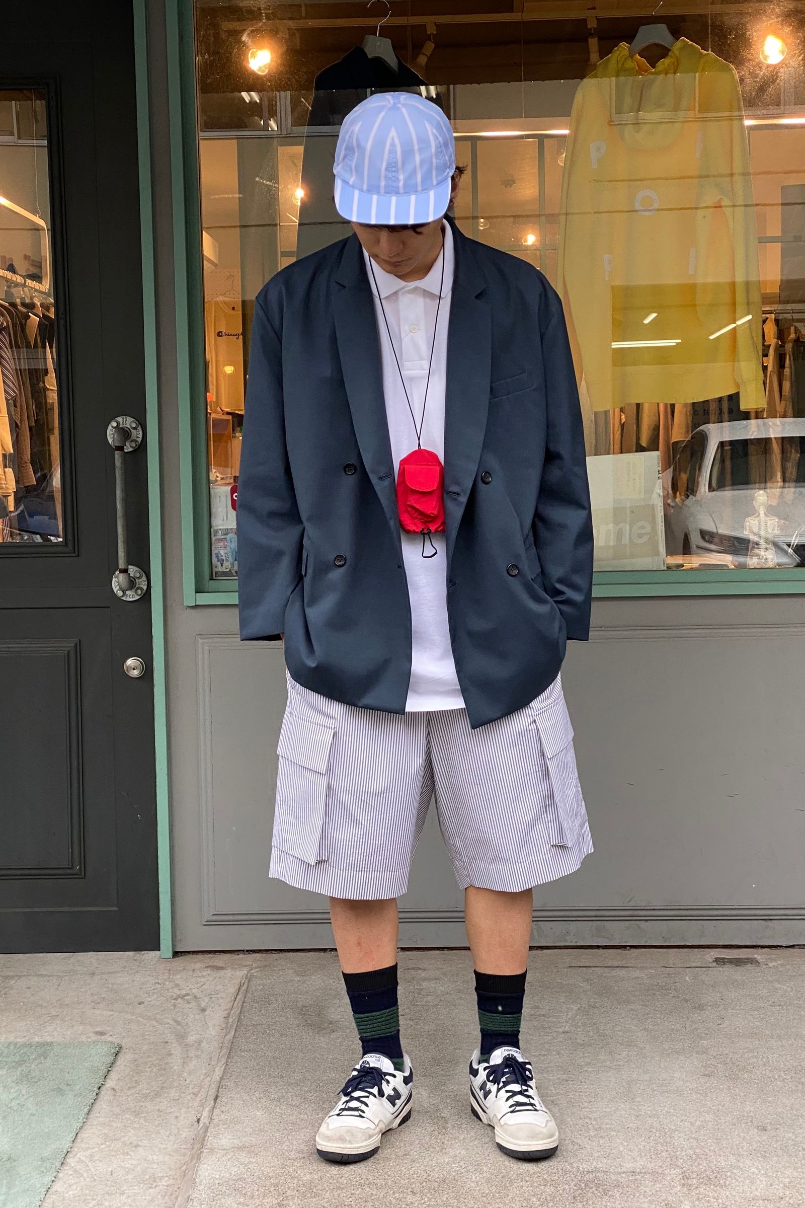 jacket shorts style stripe/ is-ness