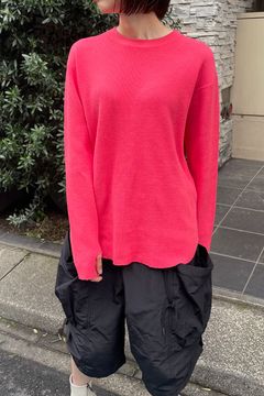 UNUSED - overdyed chemical wash thermal -red- 23ss | asterisk