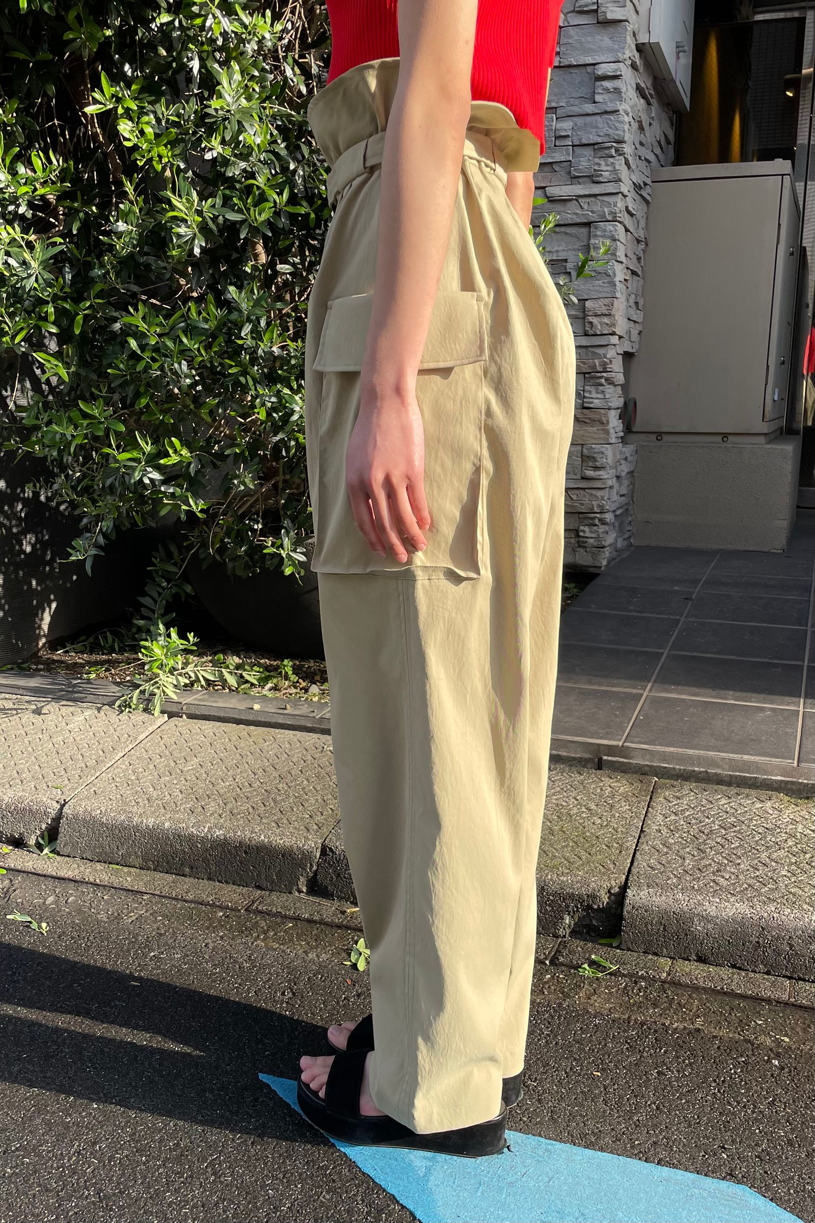 春のコレクション 23SS最新作 iirot High Rise Band Pants Trousers