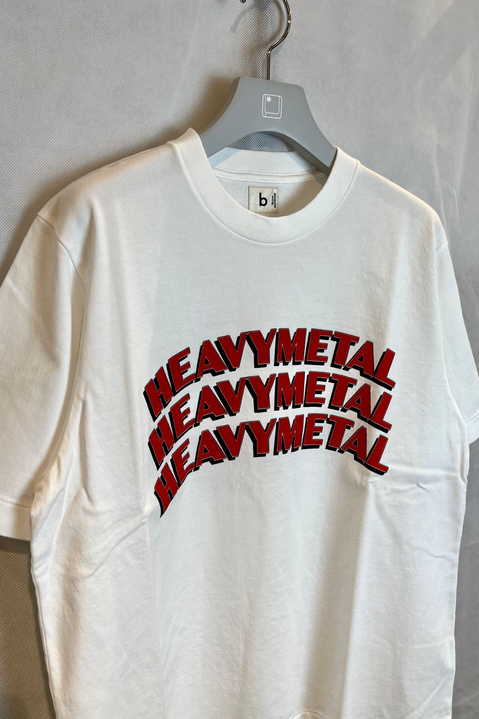 blurhms - heavy metal print tee big -white-men 22ss | asterisk