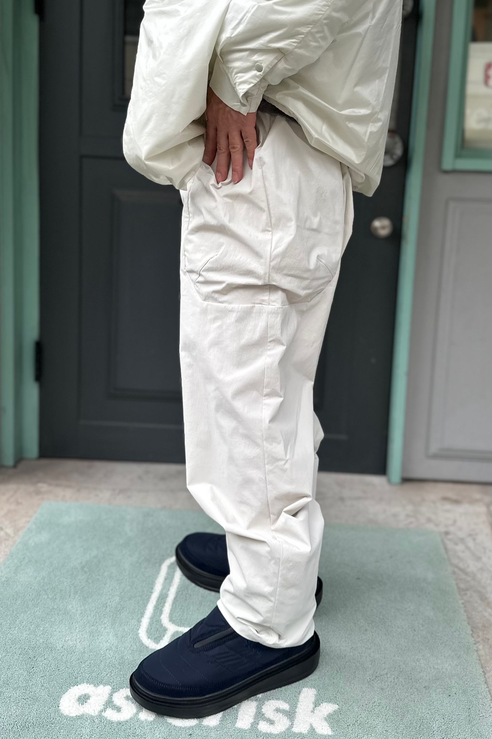 alk phenix - Zak pants IV karu-stretch taffeta II -off white- 23aw 