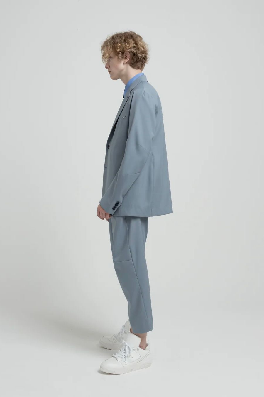 FUMITO GANRYU - 3d cut jacket -blue gray- 23ss | asterisk