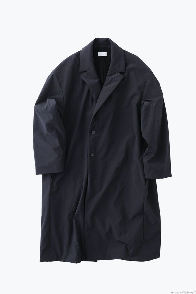 ATON - asako nylon semi double coat -navy- women - | asterisk