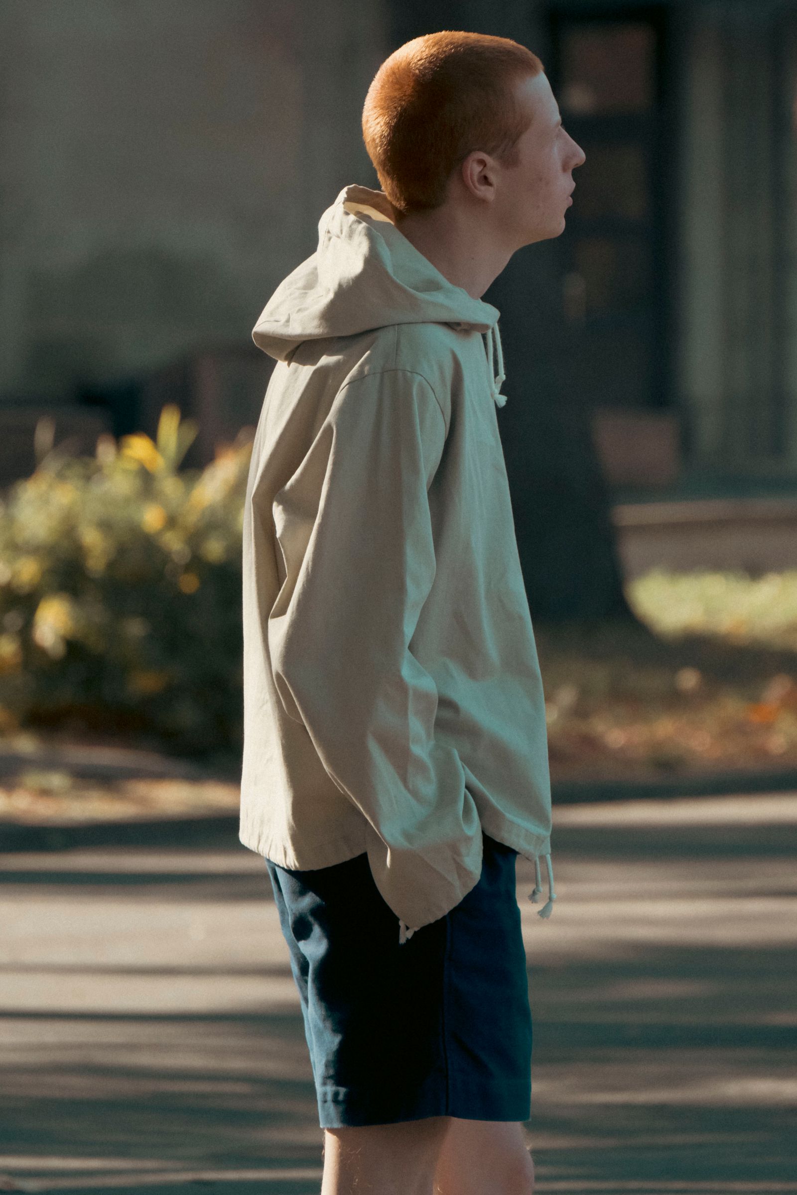 FOUNDOUR - OXFORD HOODIE/オックスフォード フーディ-BEIGE