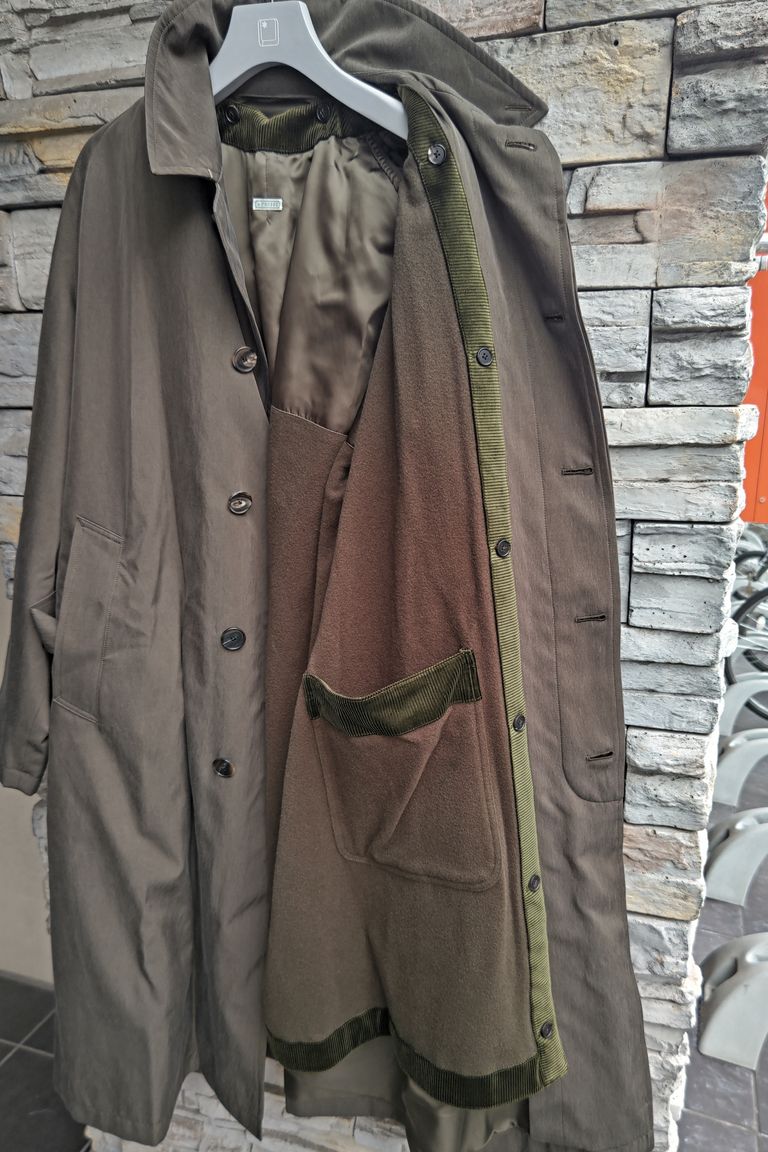 A.PRESSE - Lining Detachable Silk Coat -brown khaki- 23aw | asterisk