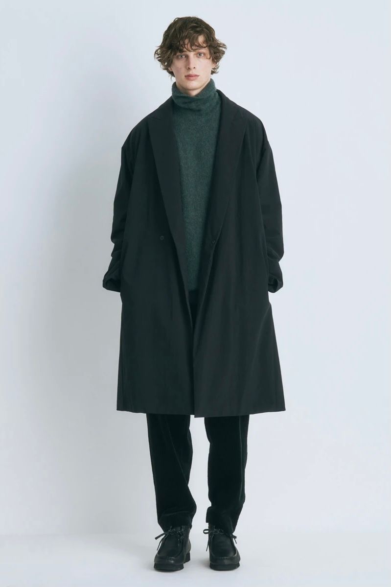 ATON - asako nylon peaked lapel coat 21aw unisex | asterisk