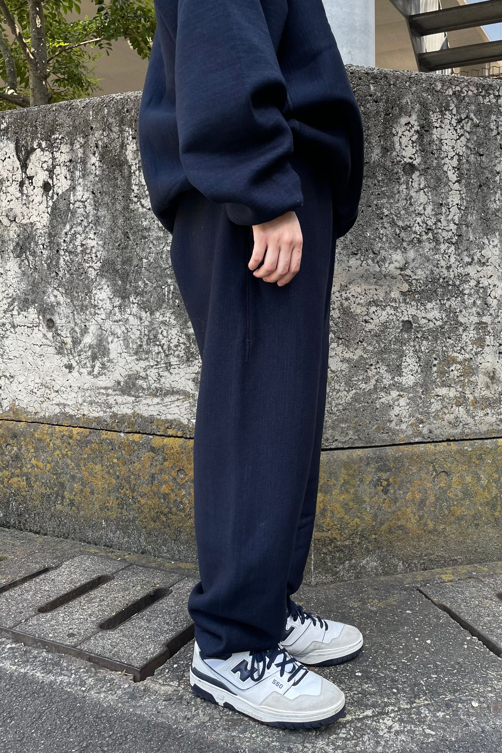 blurhms - c/ac sweat pants -fade navy- 22aw men | asterisk