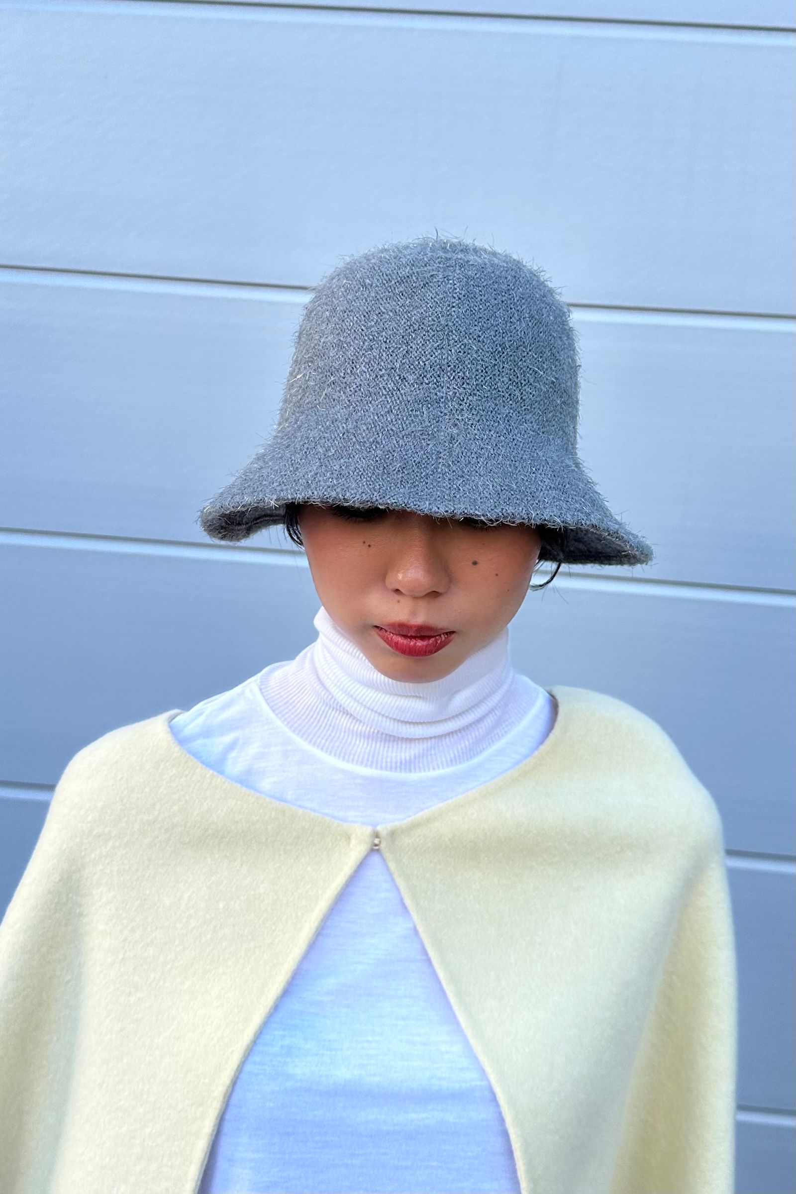 CFCL - MESH KNIT LUXE ASYMMETRIC HAT -iron gray- 23aw unisex 