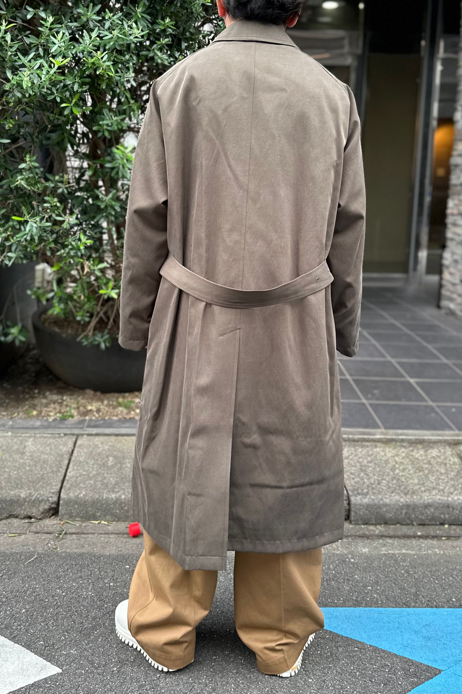 A.PRESSE - Lining Detachable Silk Coat -brown khaki- 23aw | asterisk