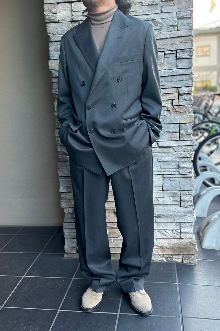 A.PRESSE - Wool Gabardine Trousers -M.GRAY- 2024STYLE1 | asterisk 