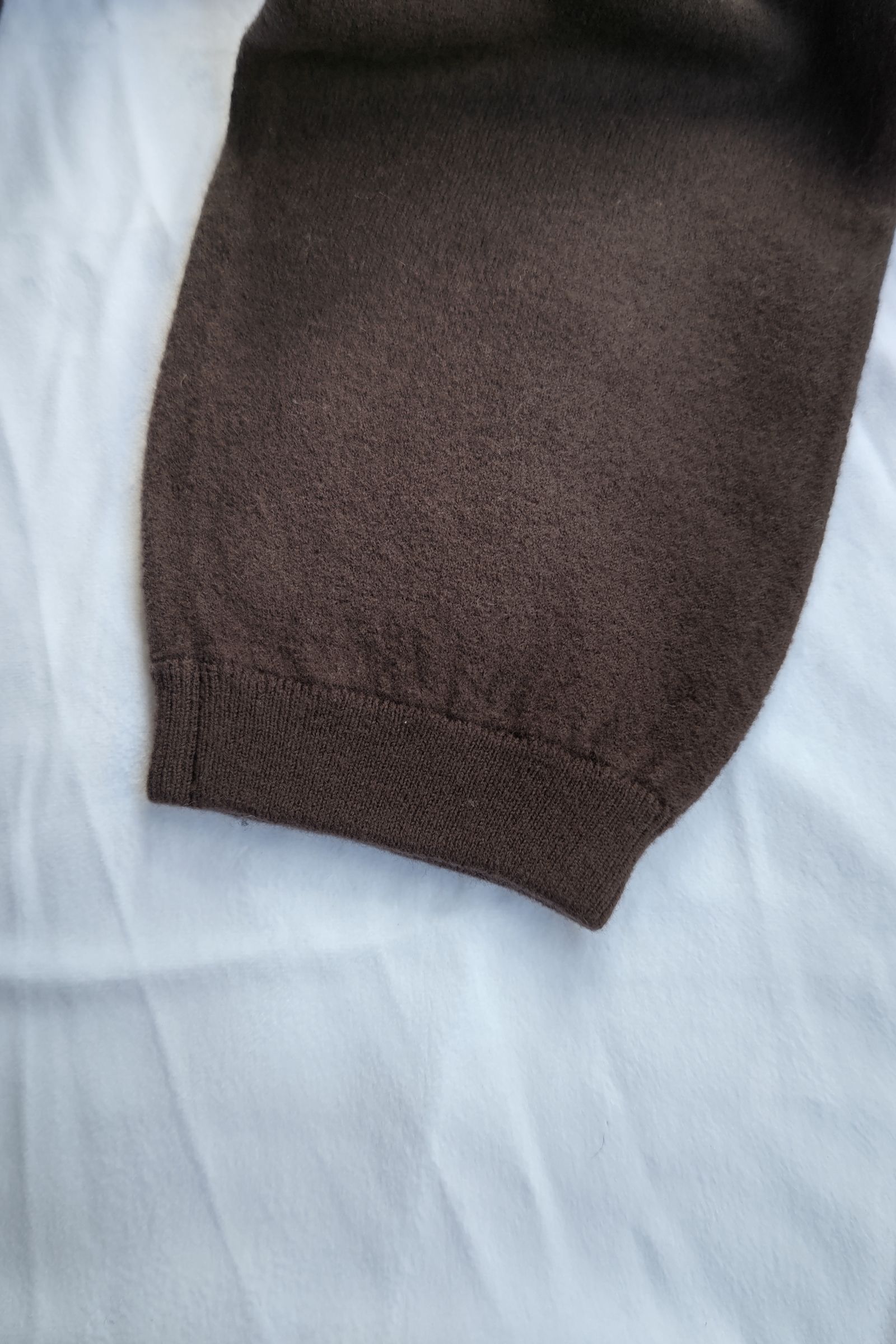 UNIVERSAL PRODUCTS - felted merino wool knit pants -brown- 22aw