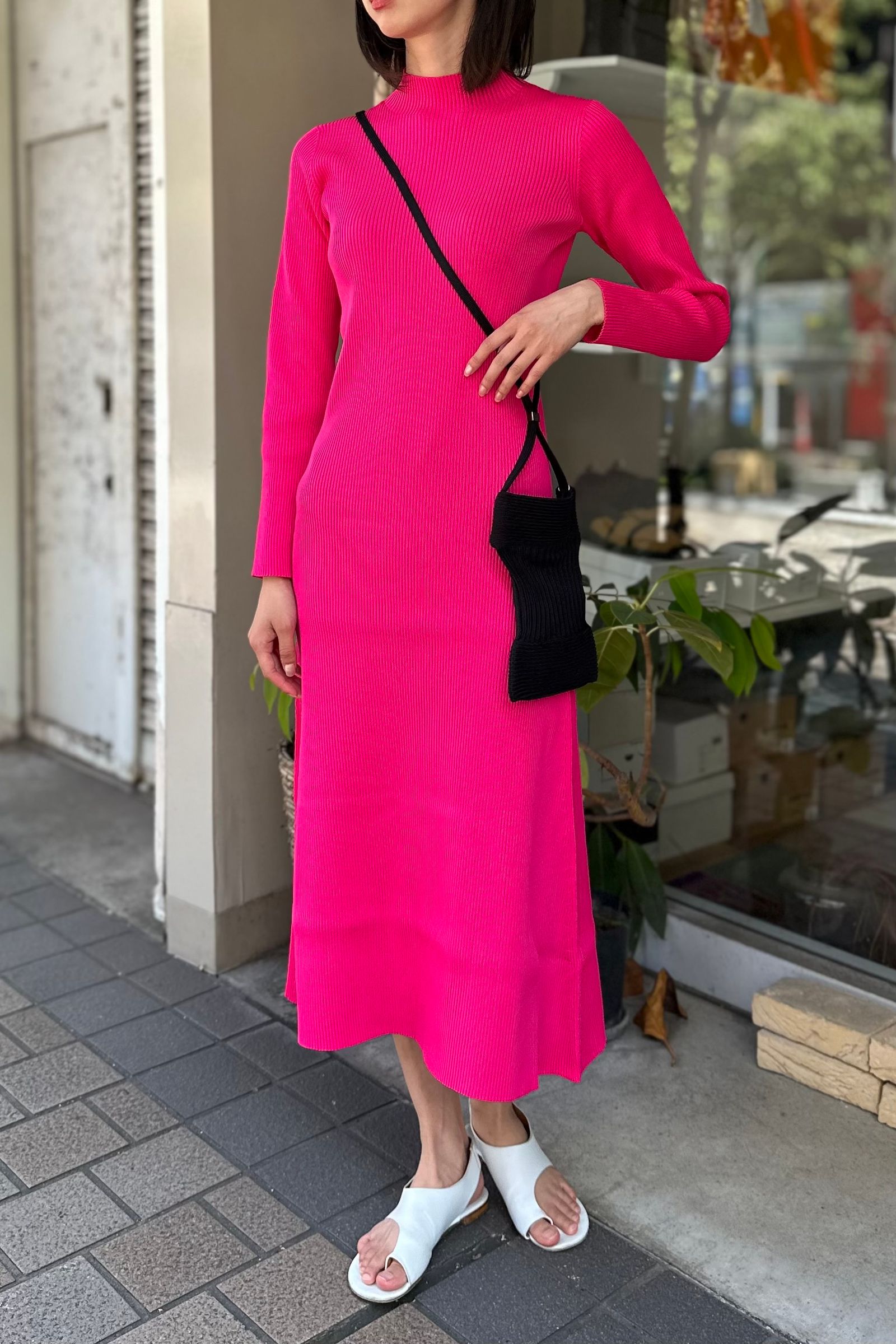 CFCL - PORTRAIT LONG SLEEVE DRESS -pink- 23aw women | asterisk