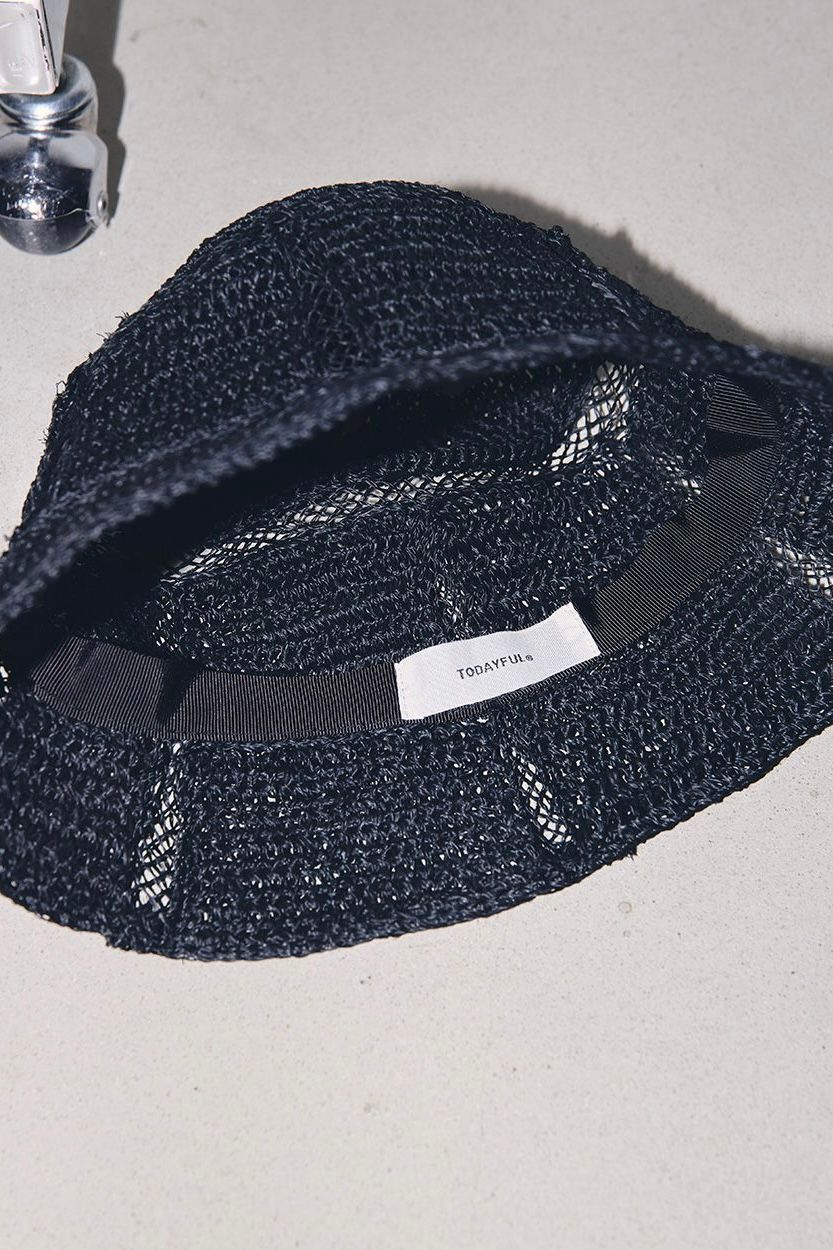 Abaca Bucket Hat 22ss-black- - F