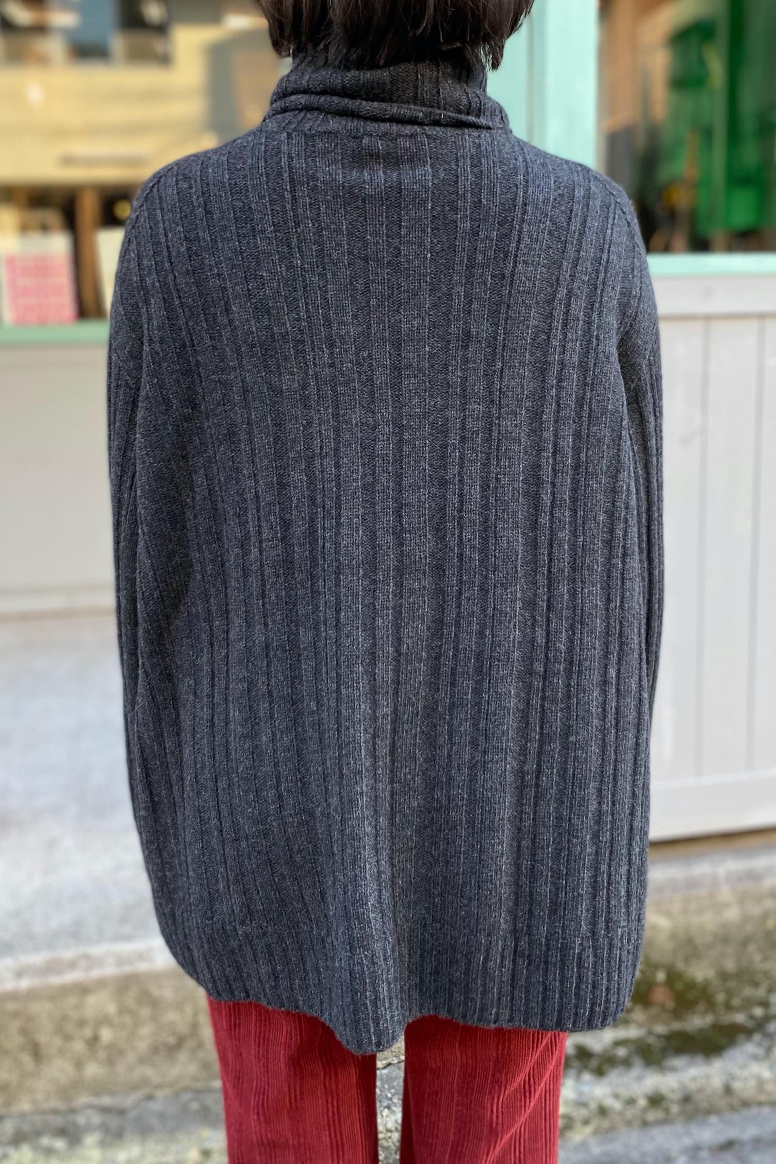 ATON - cashmere wool | random rib turtleneck 21aw women | asterisk