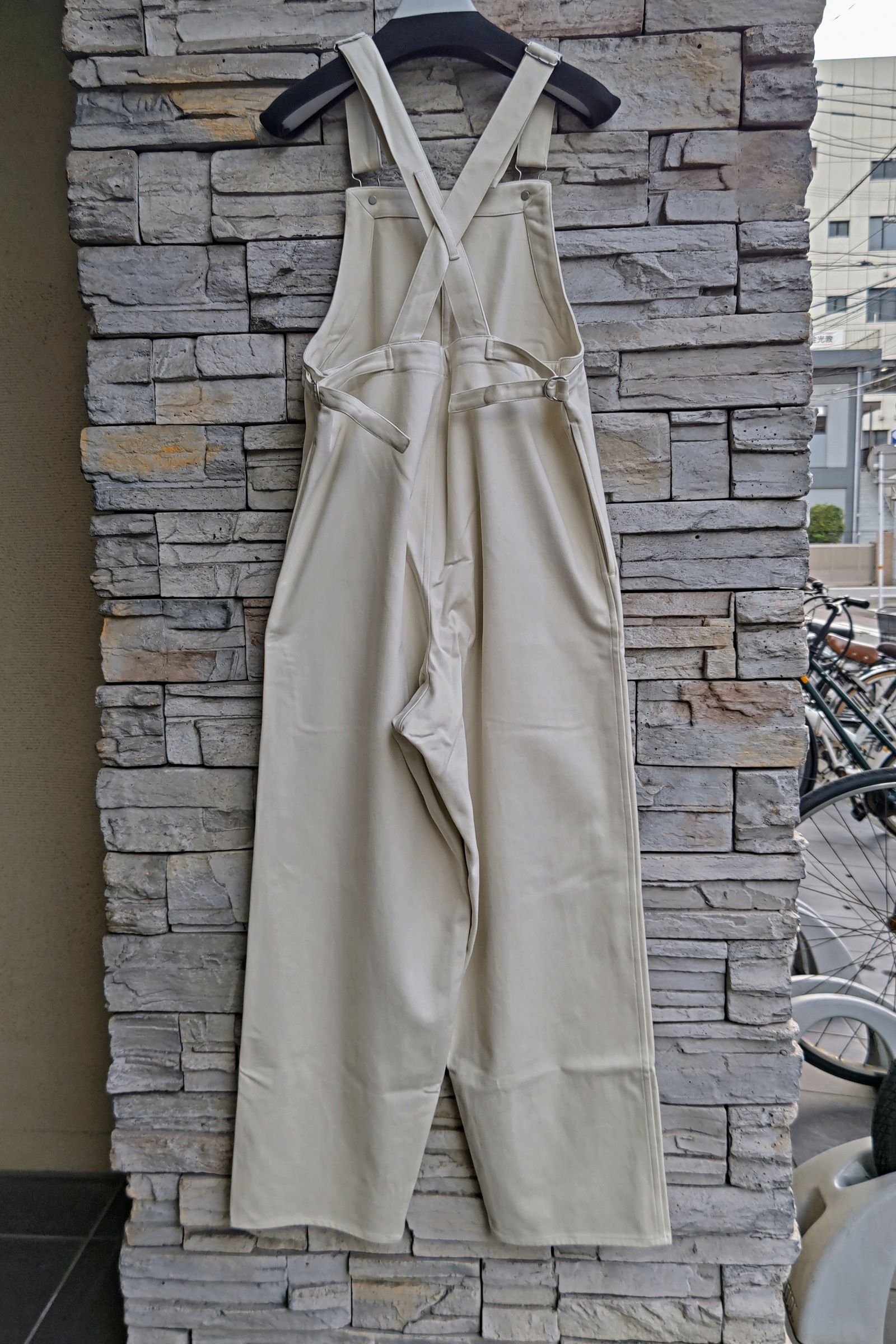 blurhms - drill chambray overalls -ecru- 23aw women | asterisk