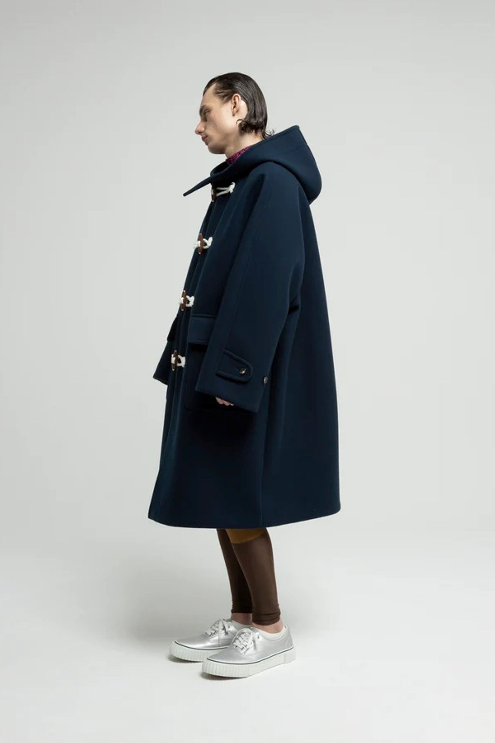 FUMITO GANRYU - vintage modern duffle coat -navy- 22aw | asterisk
