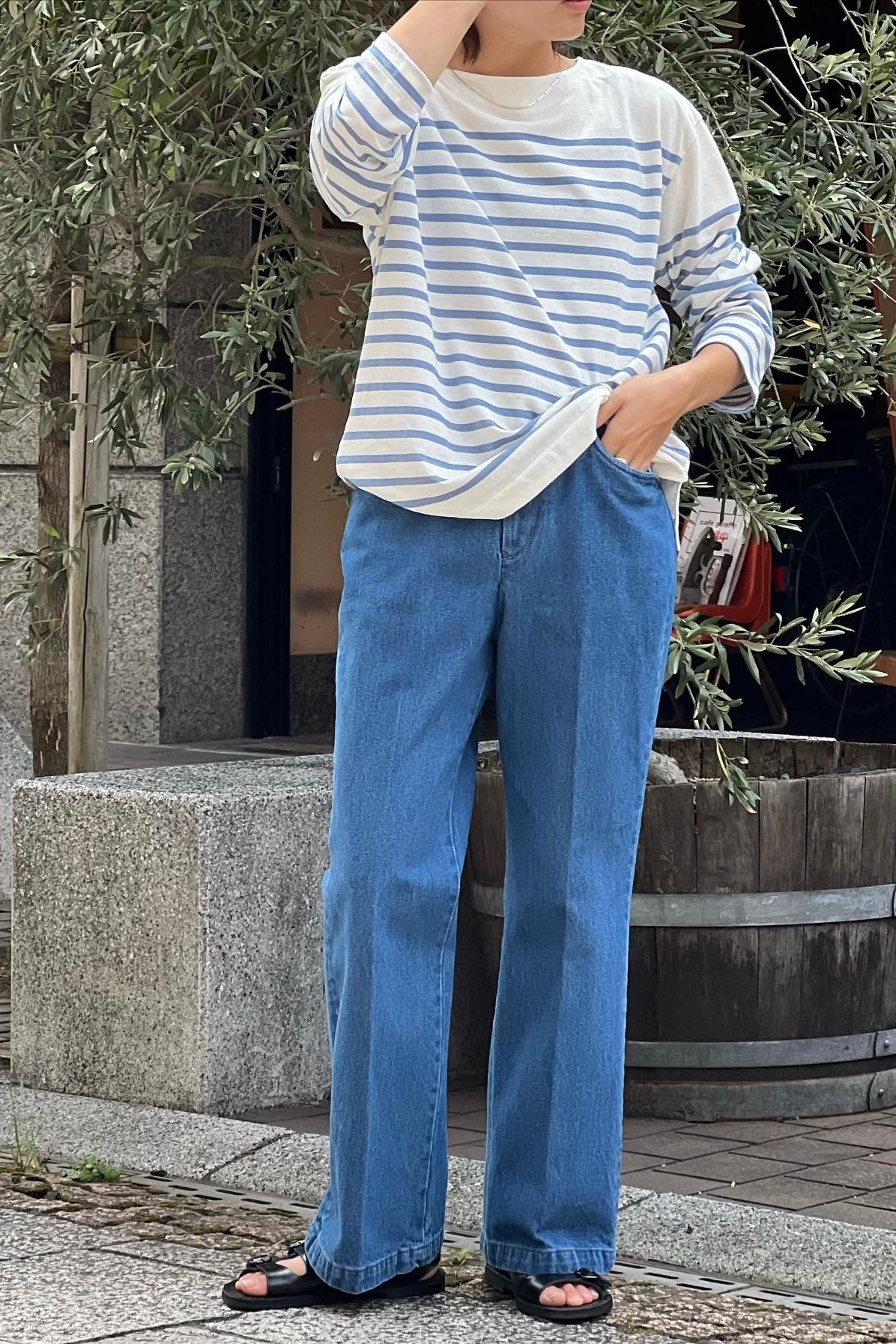 FARAH - ファーラー/フレアデニム/flare pants -blue- 22aw women