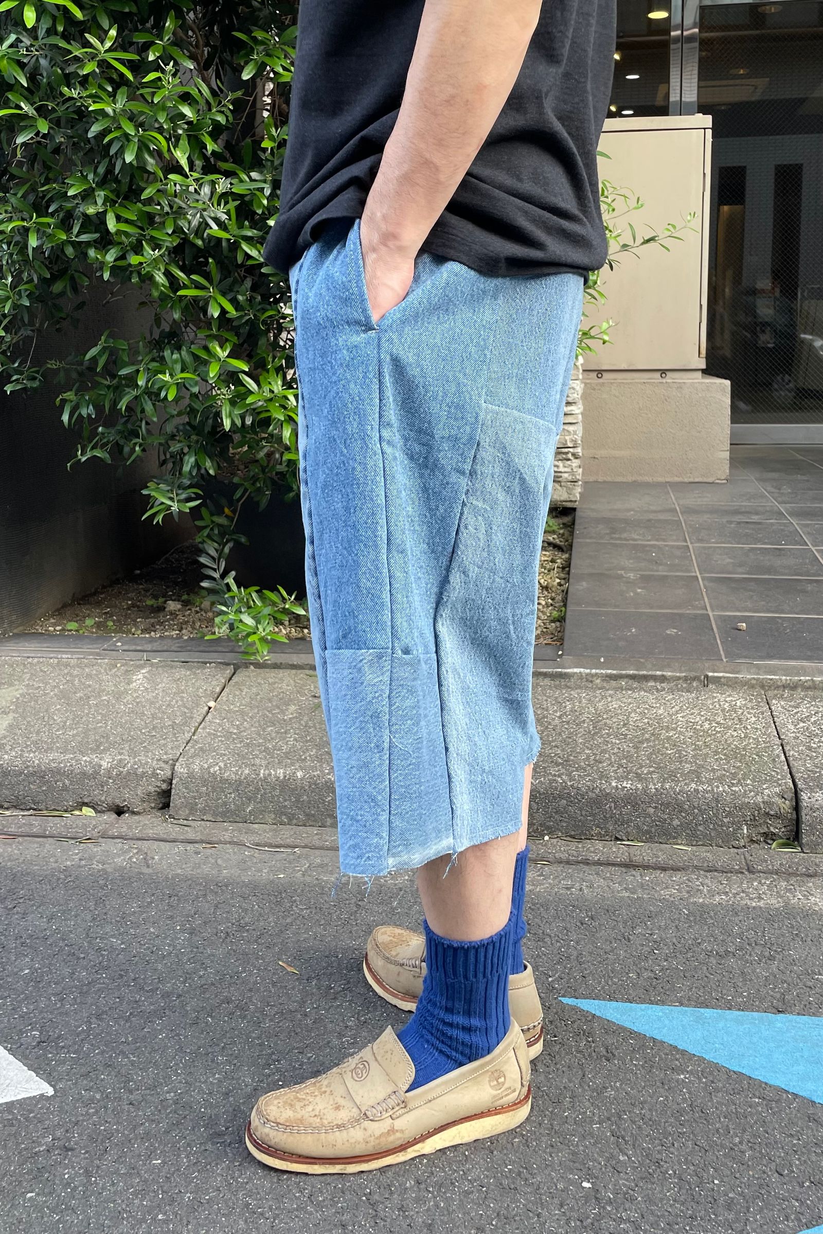 SEEALL - reconstructed big shorts -denim- 23ss men | asterisk