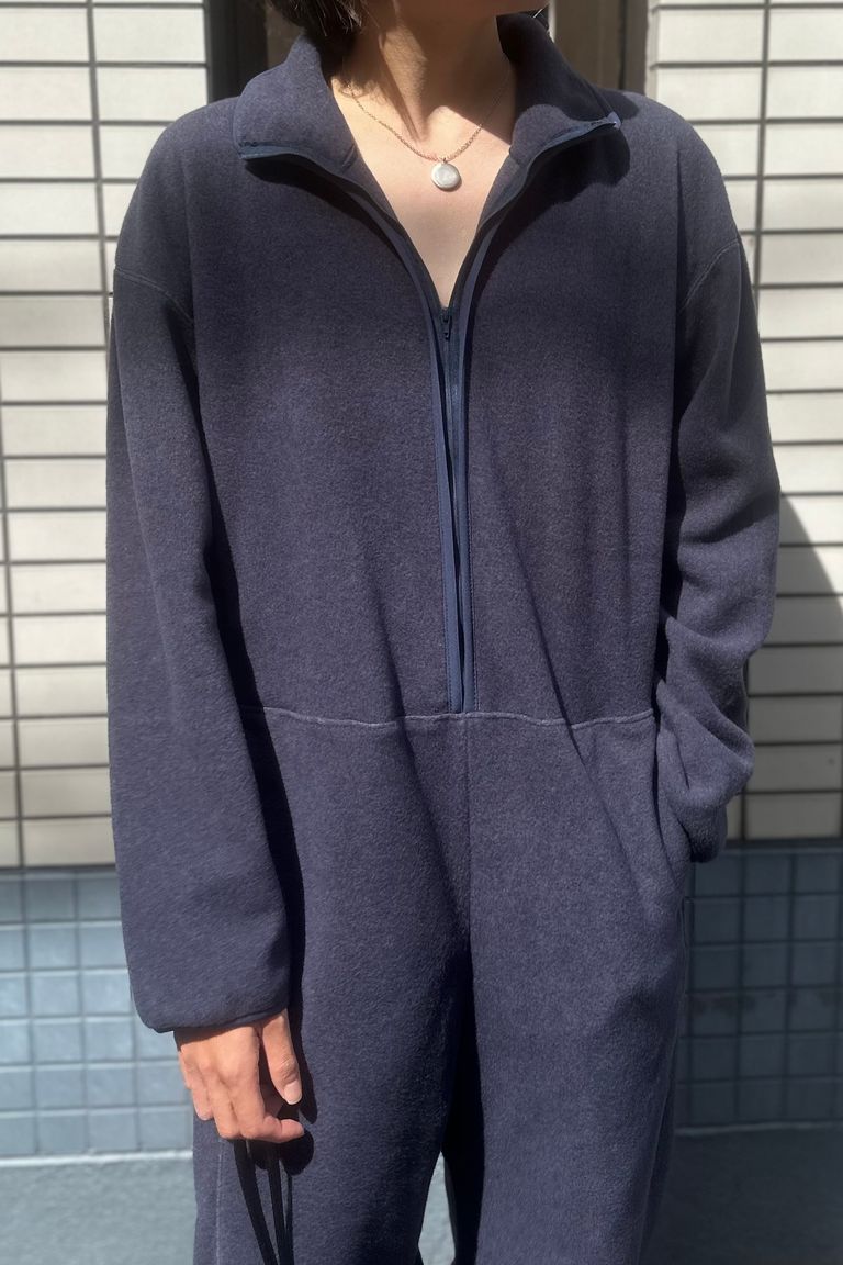 onit - フリースジップアップオールインワン-navy-24aw | asterisk