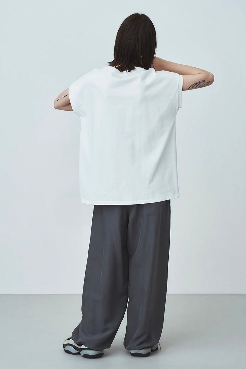 ATON - supima air 12/- oversized tank top -white- women 23ss