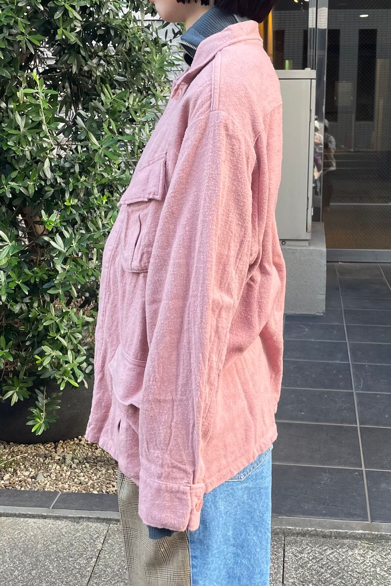UNUSED - cotton silk fatigue jacket -pink- 22aw women | asterisk