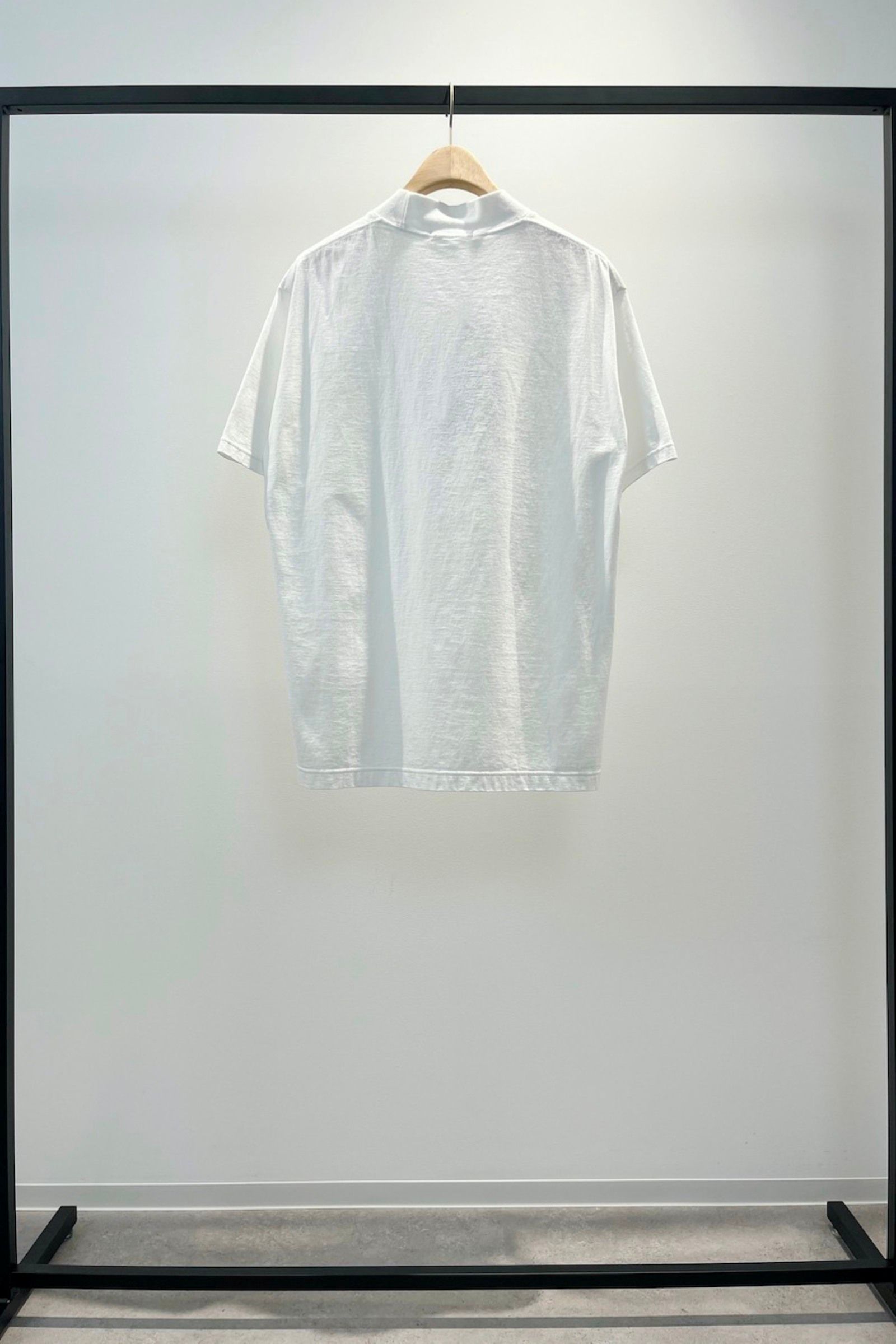 Y - organic cotton jersey mock neck s/s tee -white- 23ss | asterisk