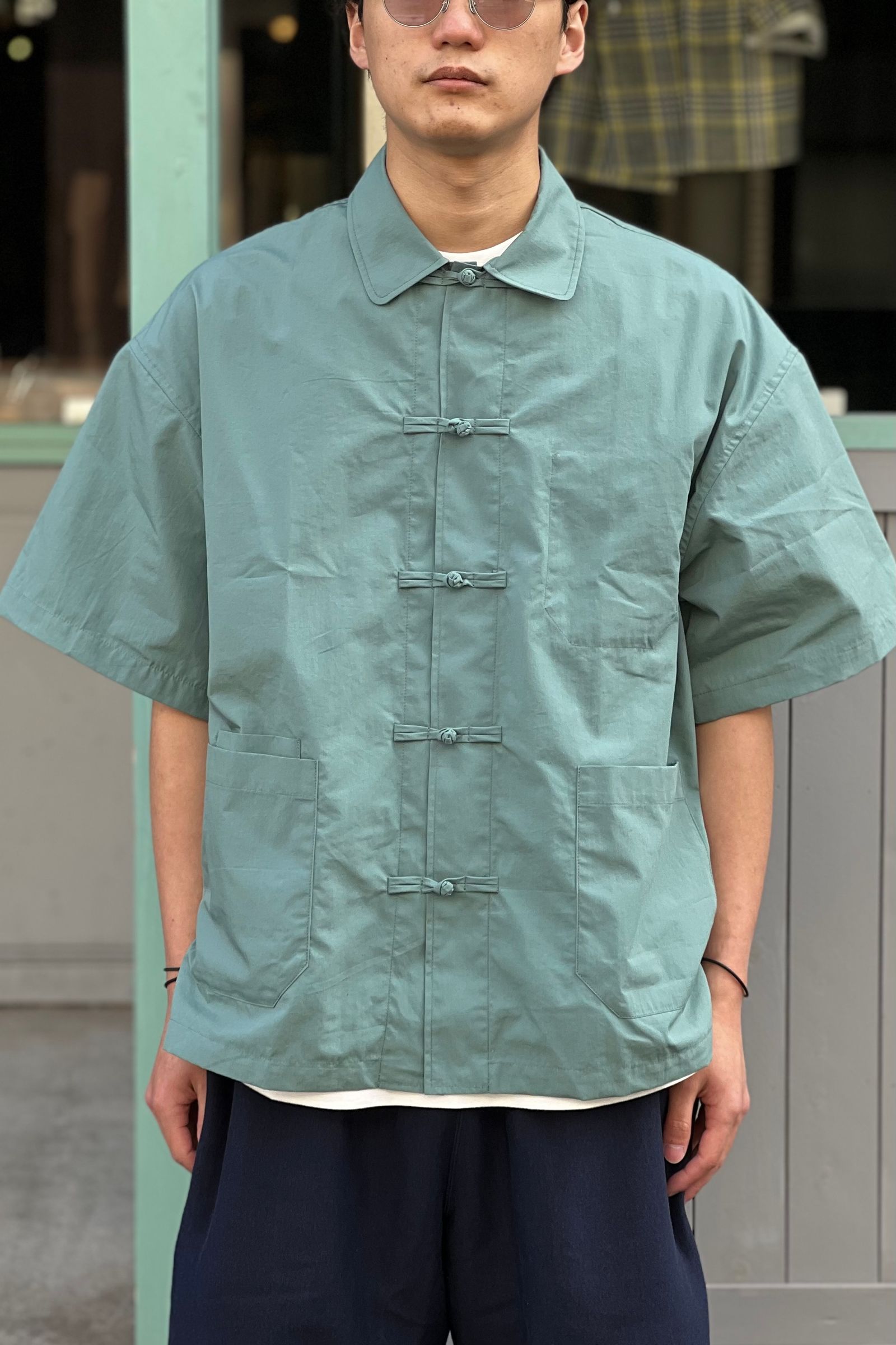 is-ness - kang fu shirt -dark green- 22ss | asterisk
