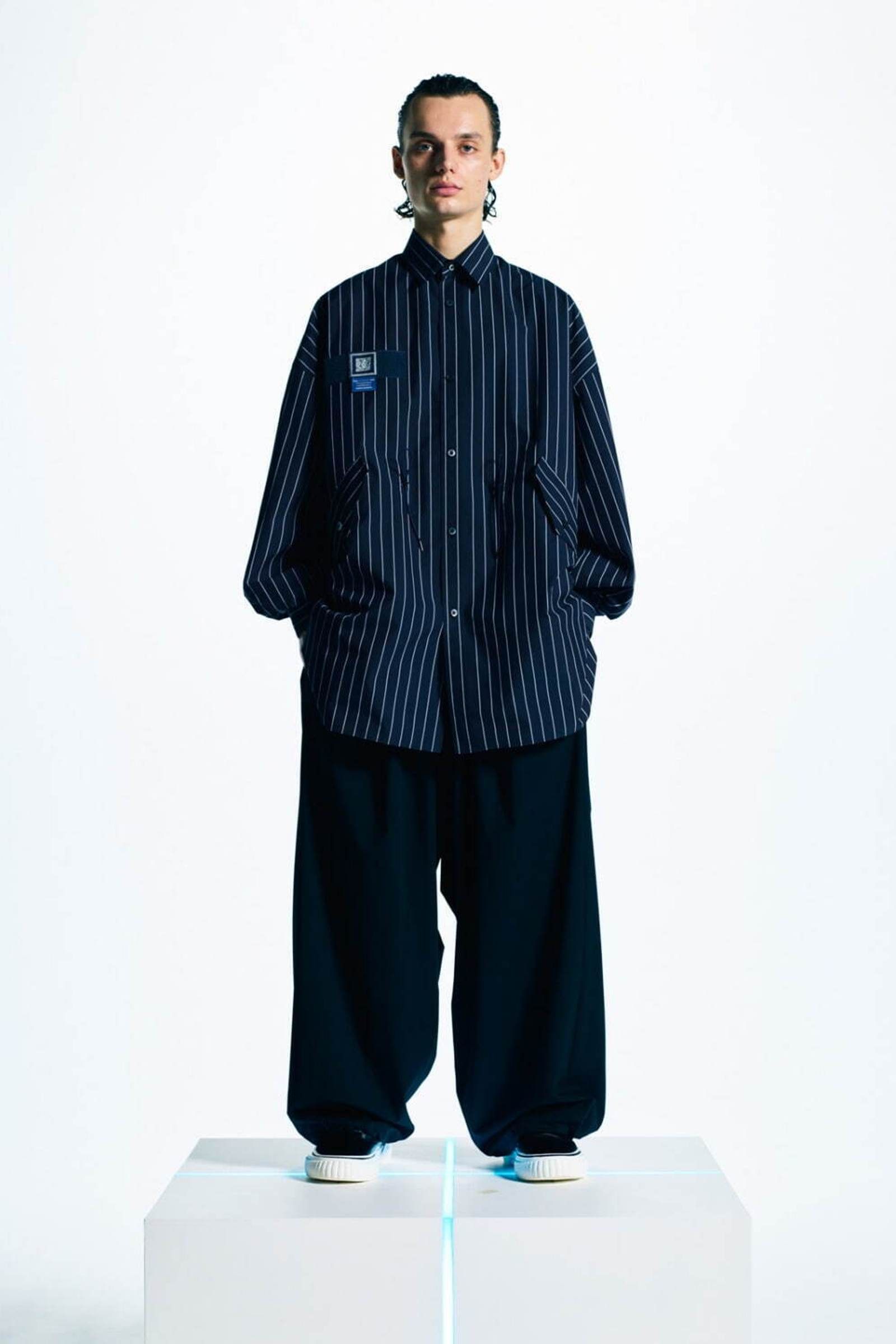 FUMITO GANRYU】M-51 SHIRT NAVY STRIPE | www.ishela.com.br