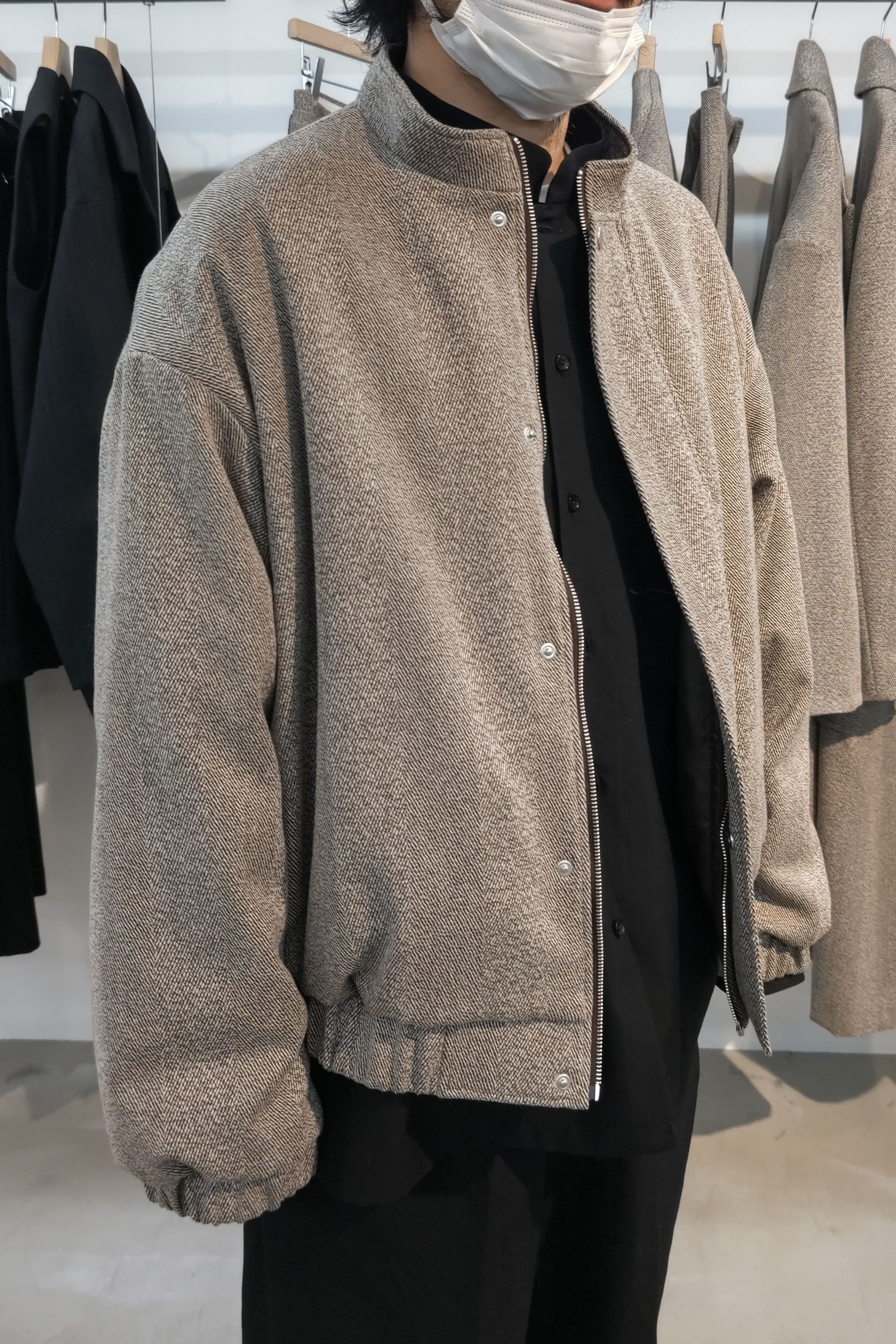 SEEALL - oversized bomber jacket -brown- 23aw men | asterisk