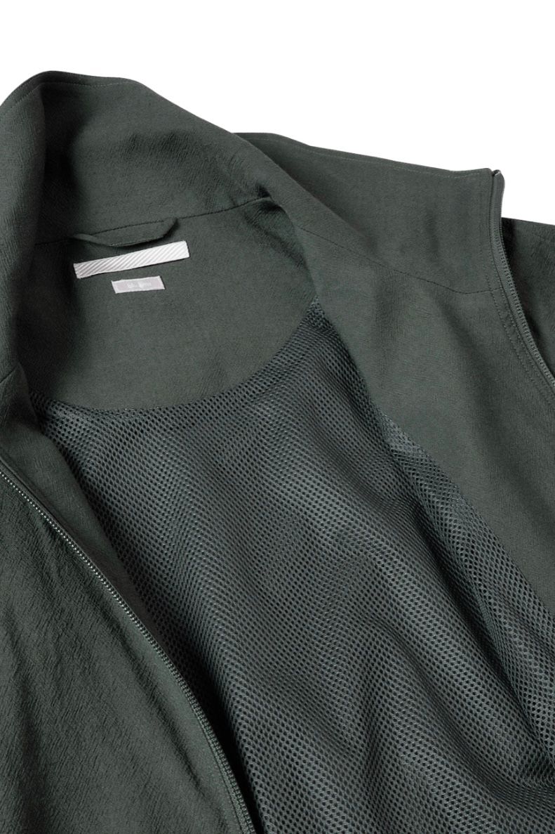 blurhms - Wool Rayon Silk Track Jacket-dark sage- 23ss men | asterisk