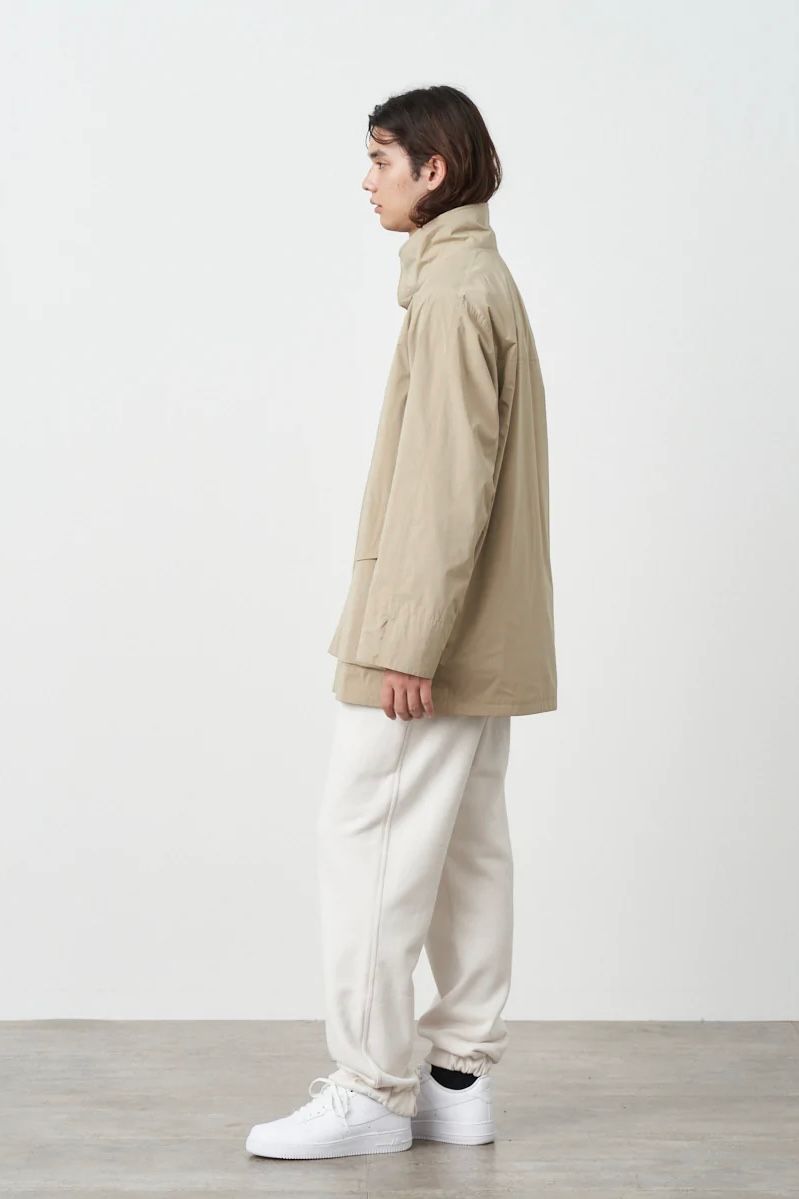 ATON 23SS VENTILE SUEDE STAND FIELD COAT