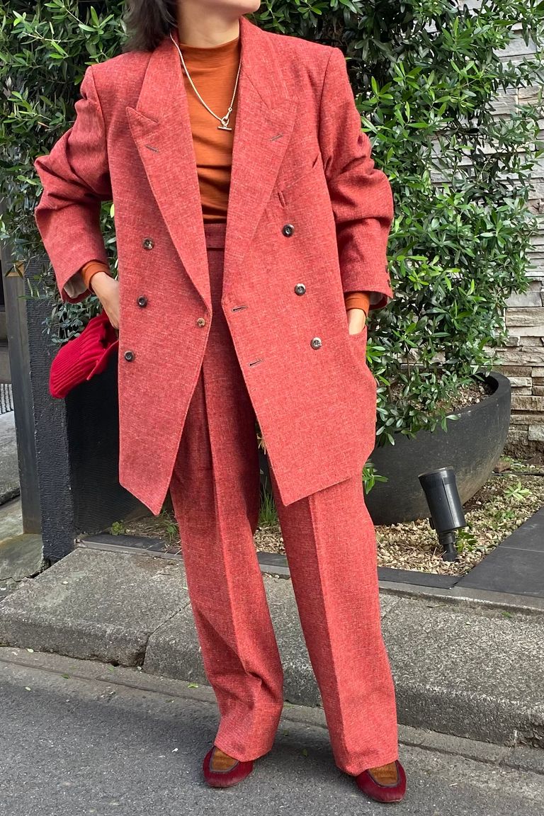 JUN MIKAMI - ツイードダブルジャケット -red- 22aw | asterisk 