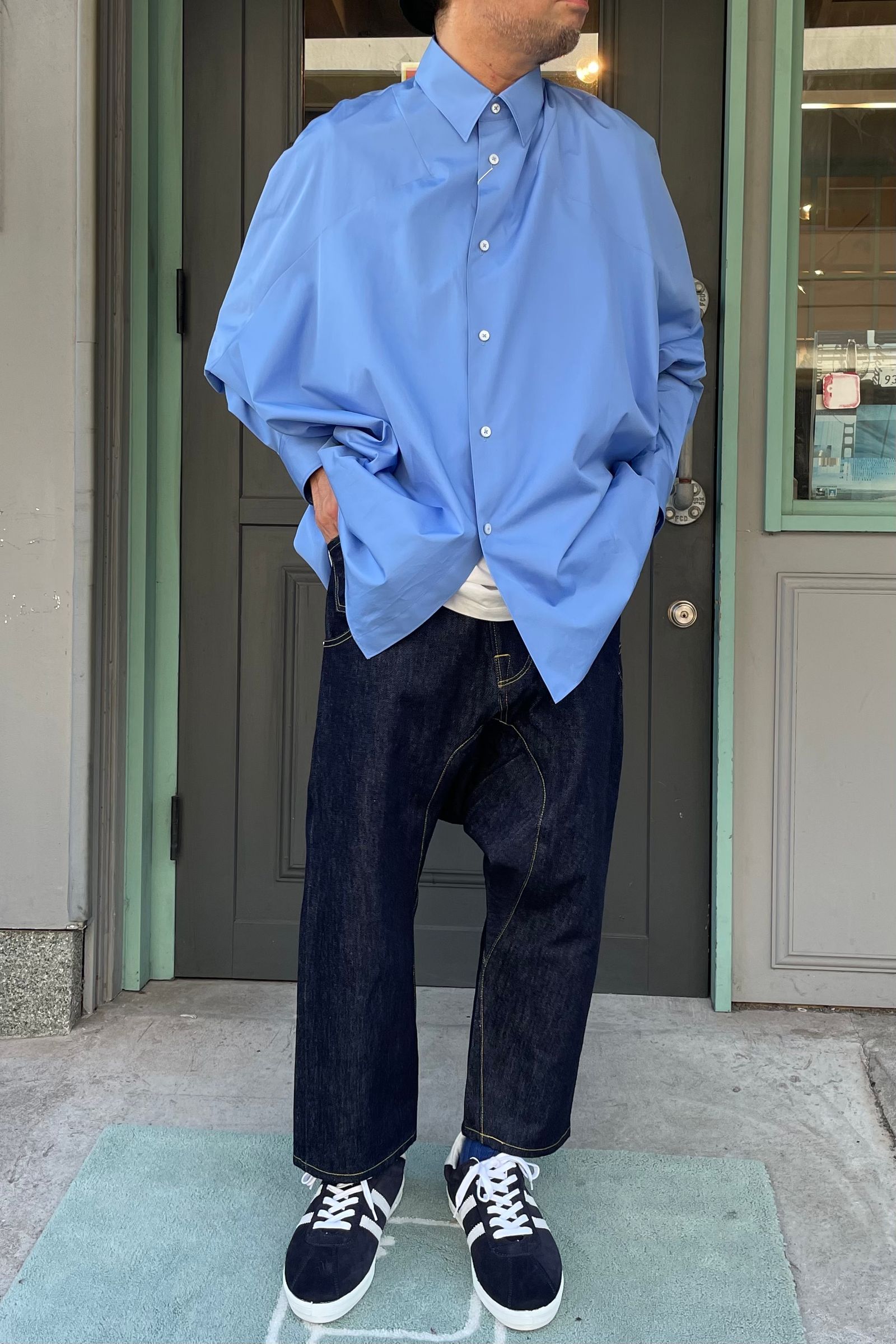 FUMITO GANRYU - Graffiti 5 pocket sarrouel pants -indigo- 23aw