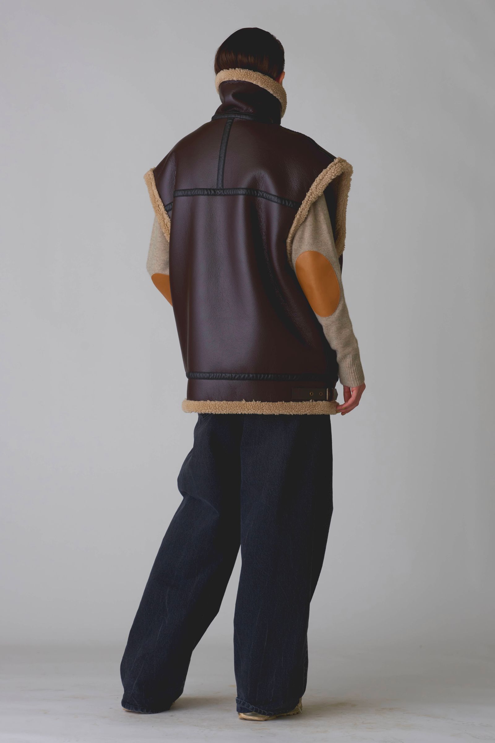 INSCRIRE - synthetic b-3 vest -brown- 22aw | asterisk