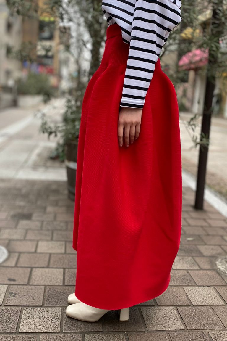 CFCL - pottery skirt 3 -red- 23ss women | asterisk