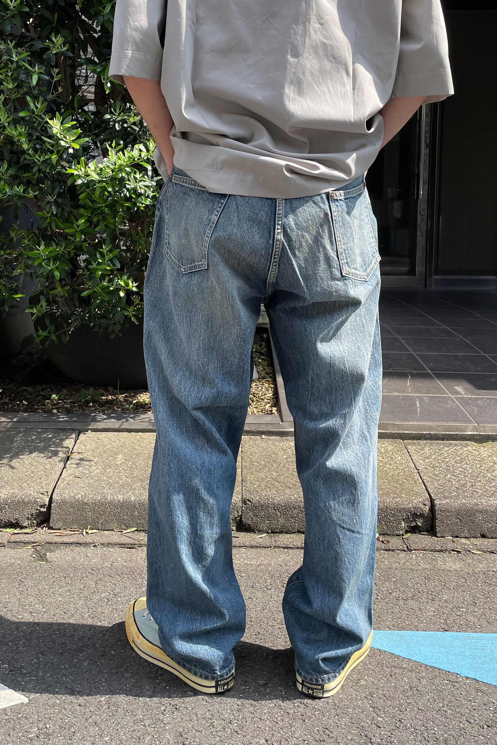 A.PRESSE - no.22 washed wide denim pants -indigo-23aw | asterisk