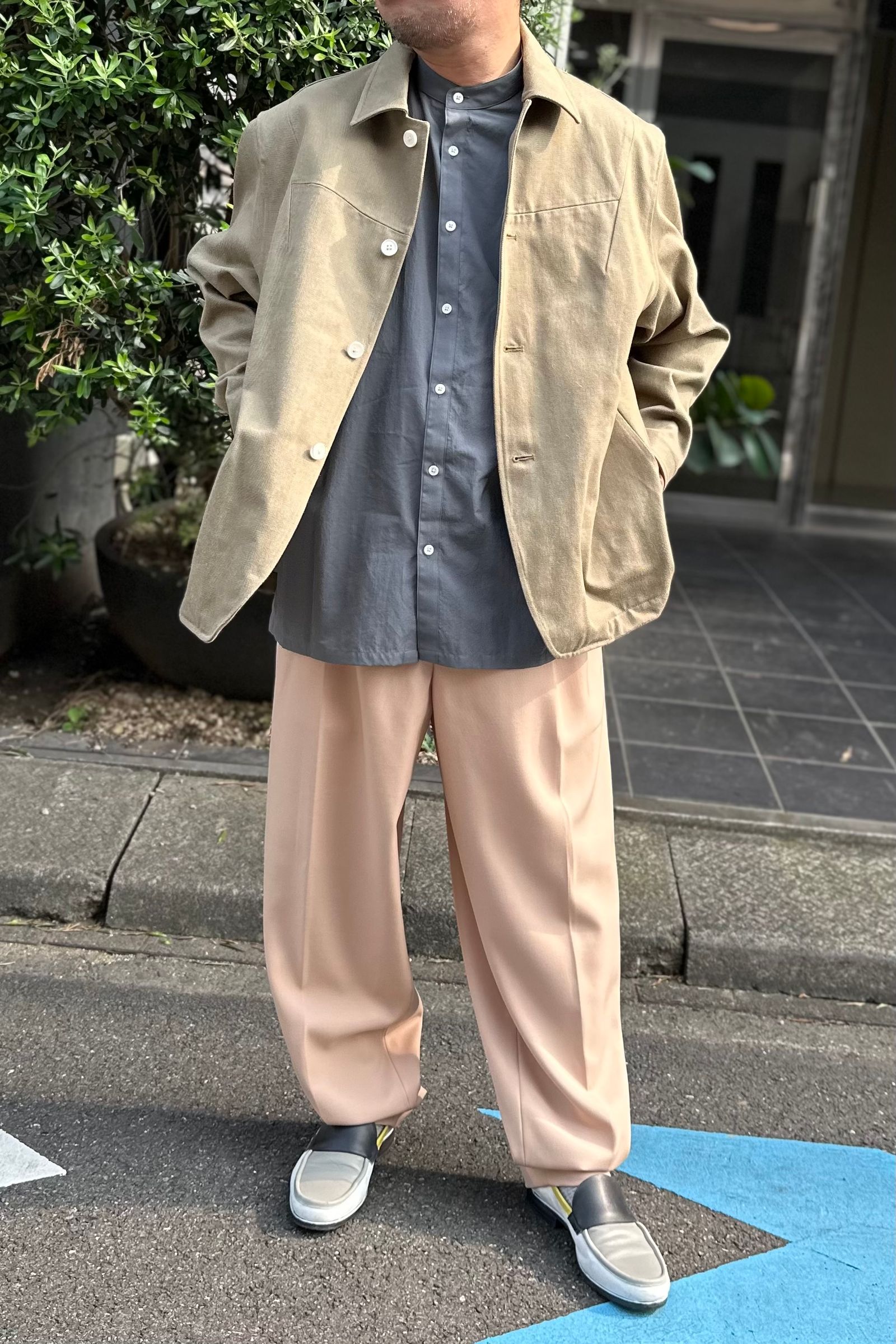 nonnotte - エバーリジットデニム 6 darts blouson -Green Denim- 23aw