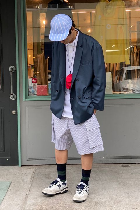jacket shorts style stripe/ is-ness
