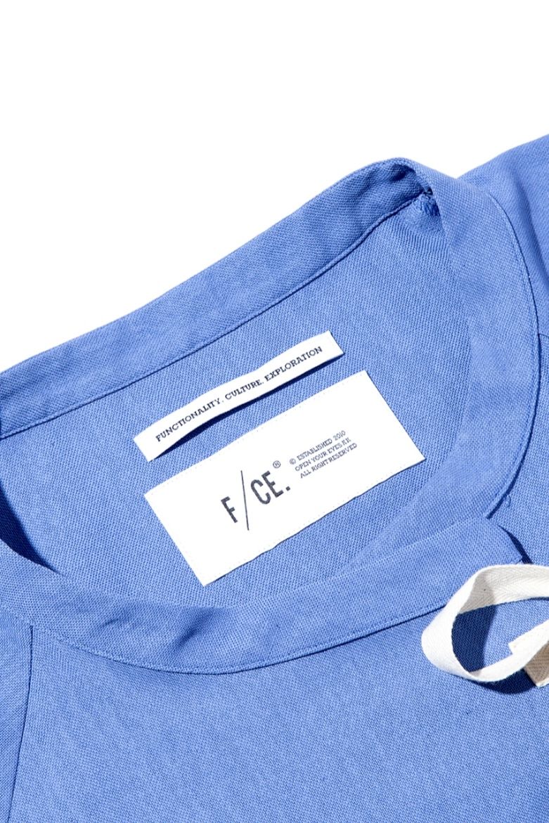 F/CE. - TECH LINEN GATHERED BLOUSE -blue- women- 23ss | asterisk