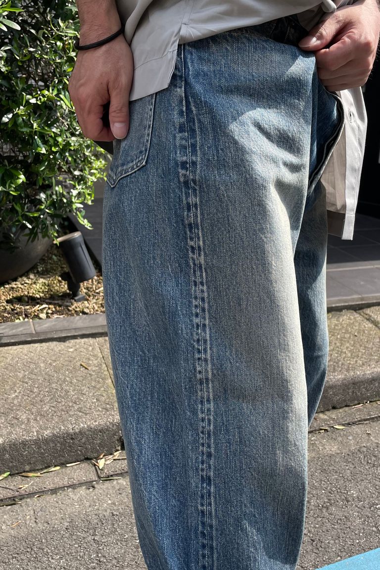A.PRESSE - no.22 washed wide denim pants -indigo-23aw | asterisk