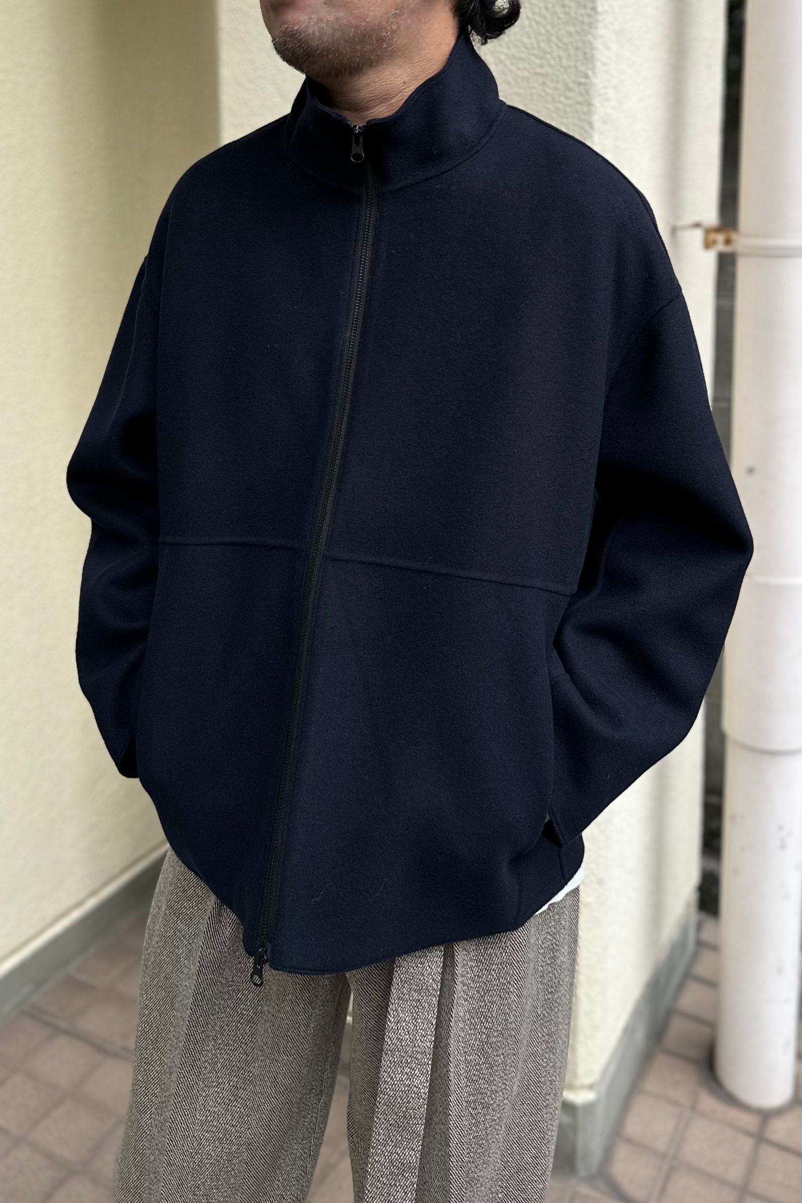 LAMOND - WOOL OVER BLOUSON(SUPER140) -navy- 23aw men